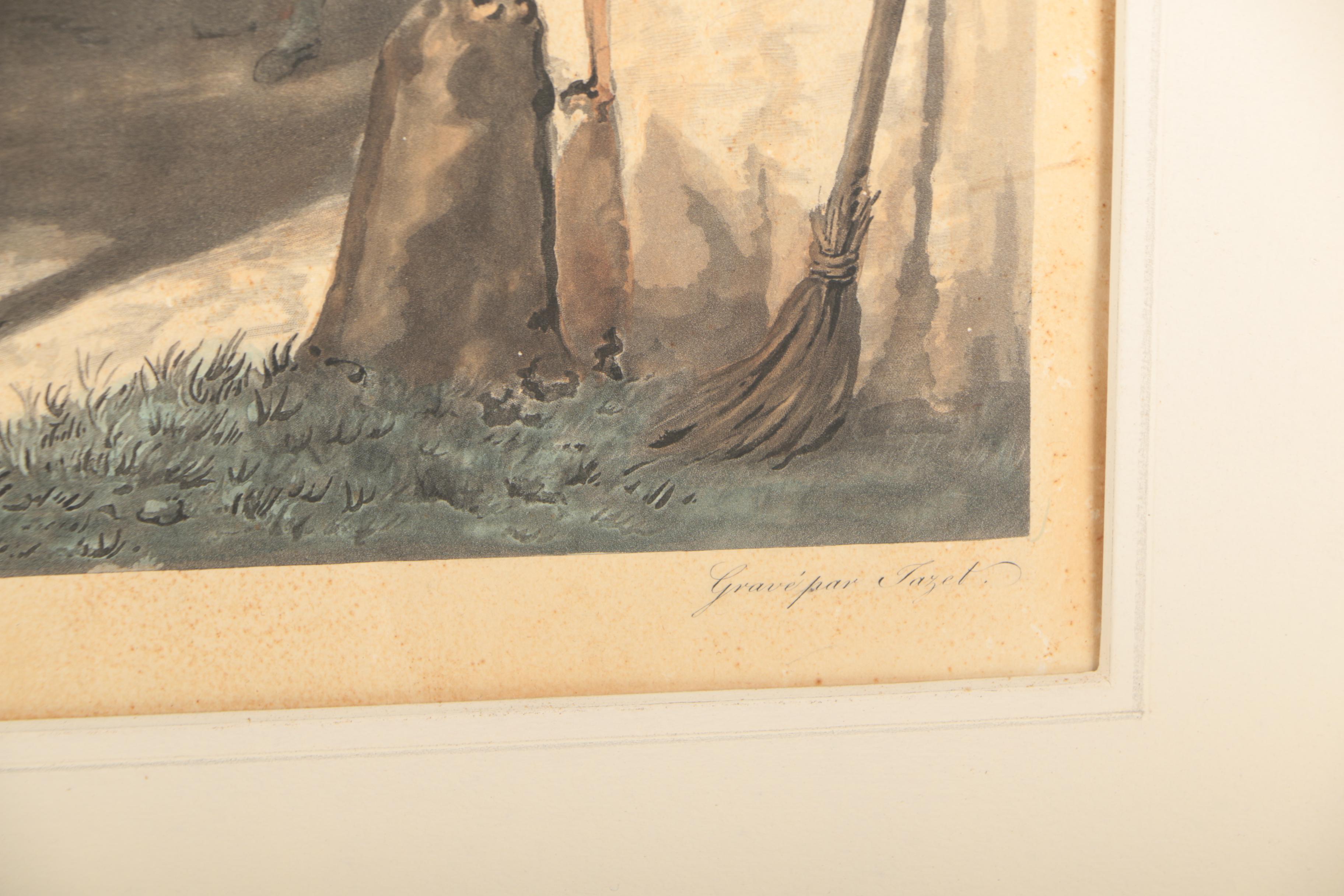 Color Engravings After Carle Vernet Including "L'entrée à l'écurie"