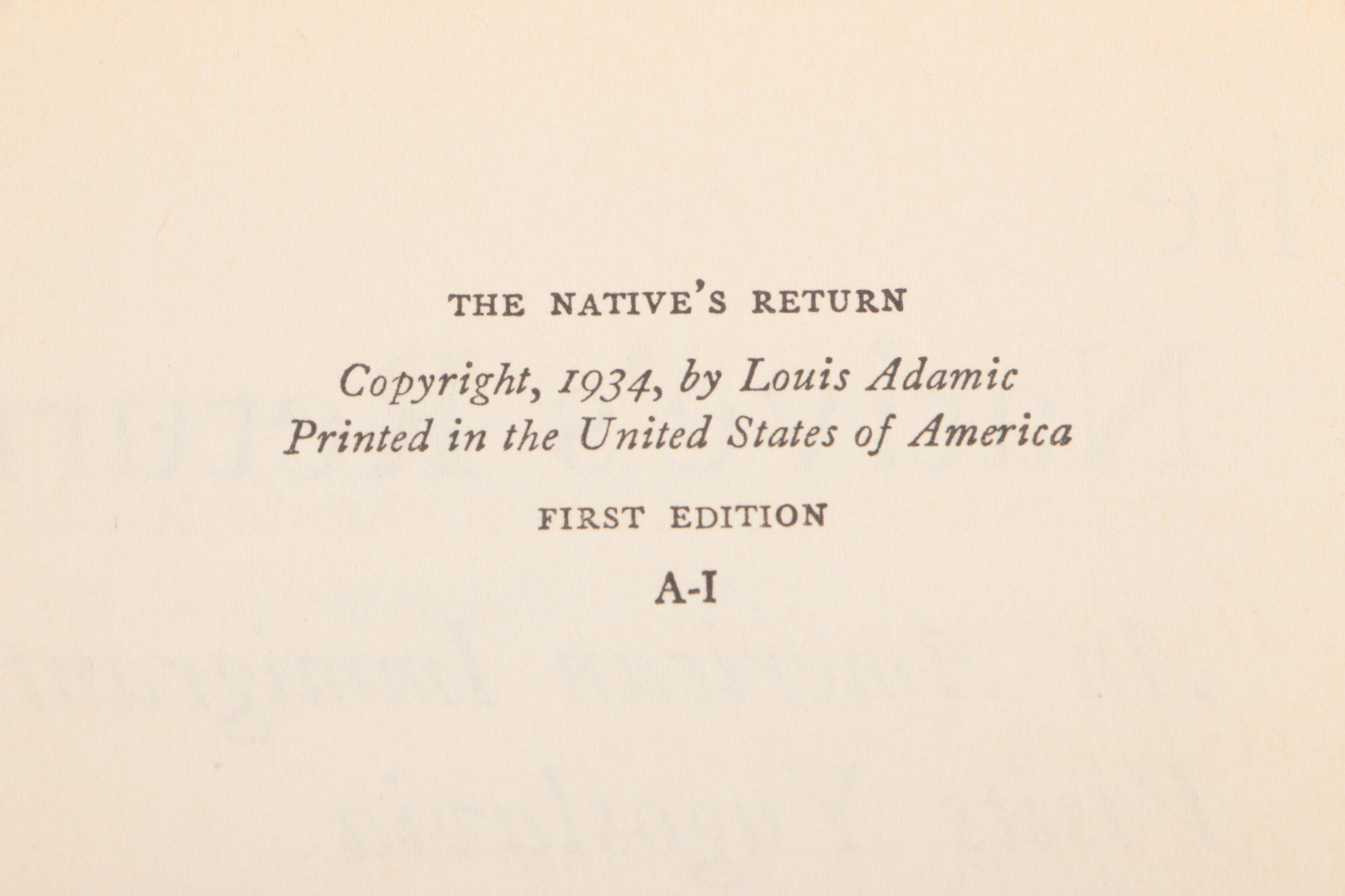 Vintage Novels and Memoirs From Dumas, Shaw, Gautier and Adamic First Edition