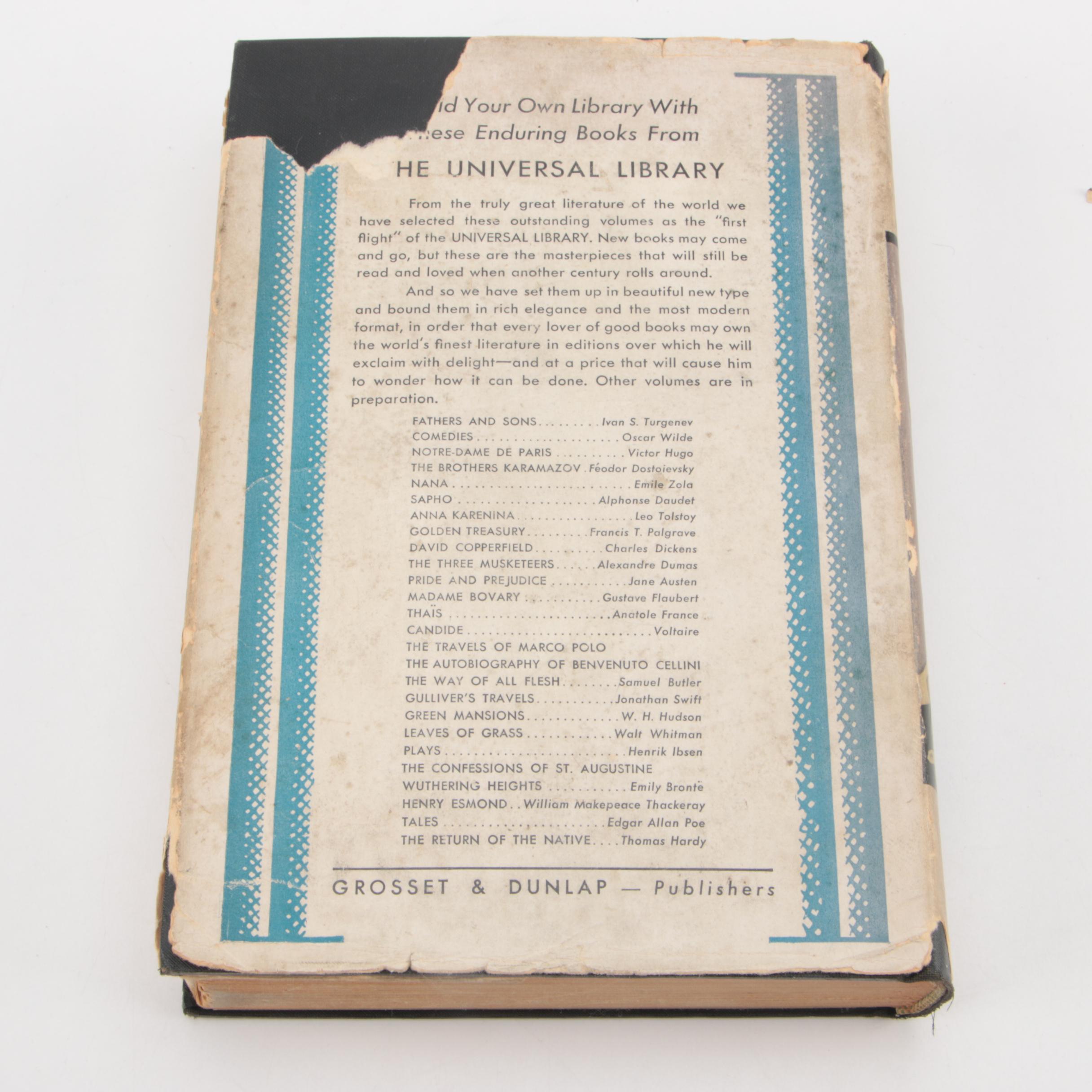 Vintage Novels and Memoirs From Dumas, Shaw, Gautier and Adamic First Edition