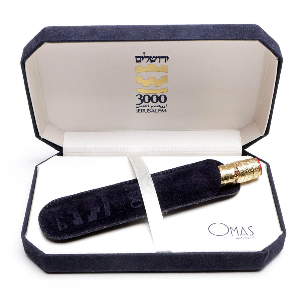 Omas 3,000th Anniversary of Jerusalem Pattern 18kt Gold Pen