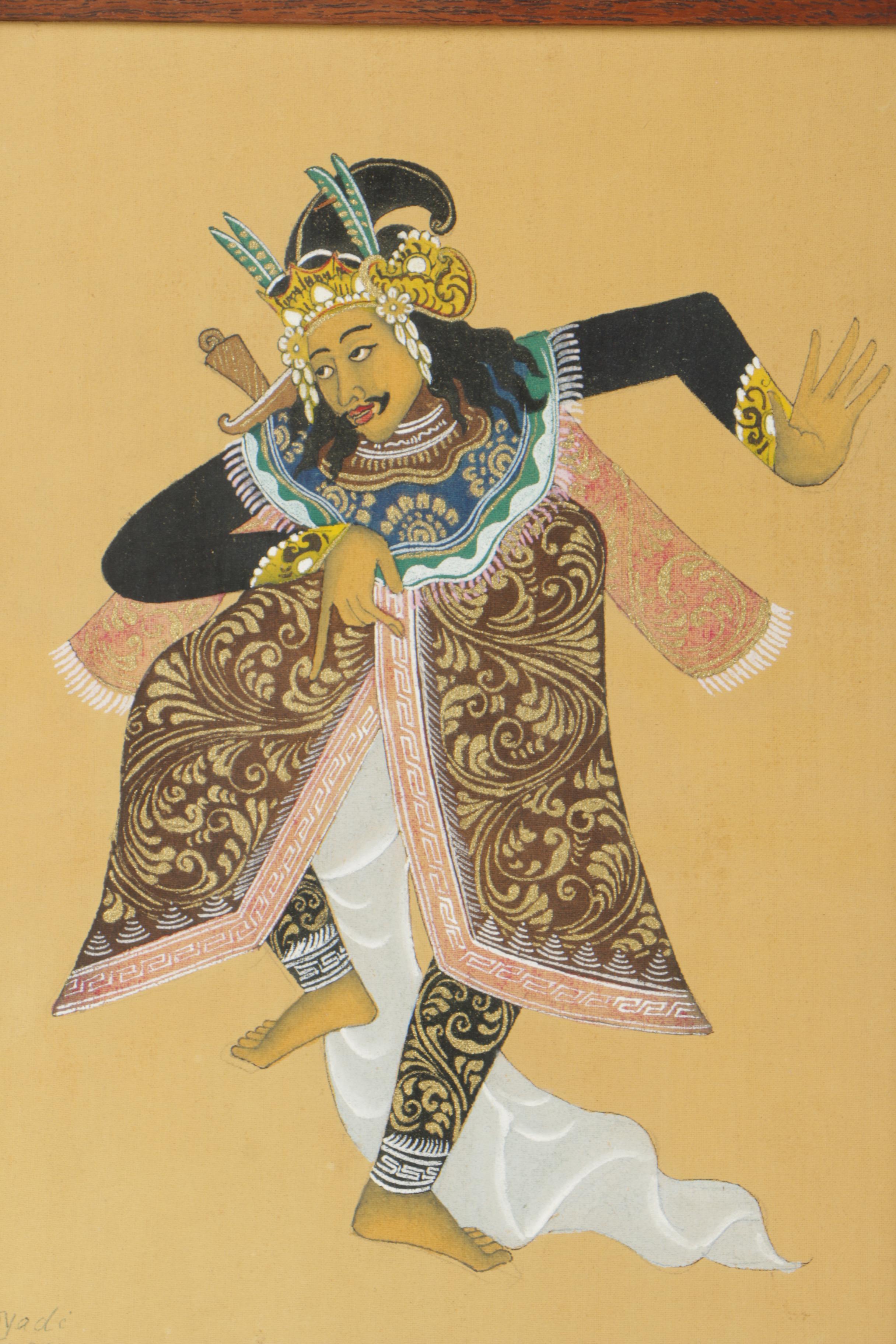 Balinese Gouache and Ink Paintings