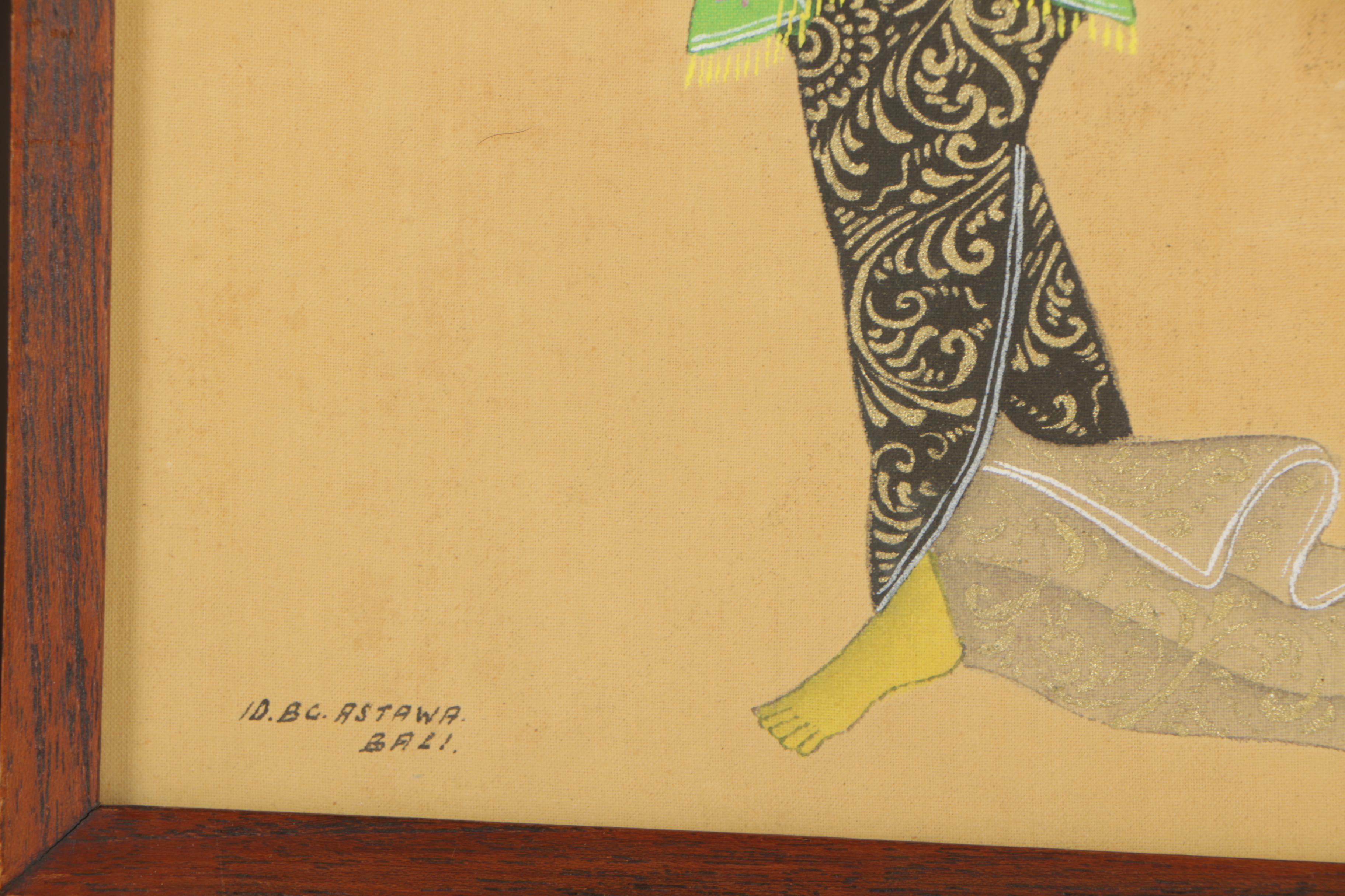 Balinese Gouache and Ink Paintings