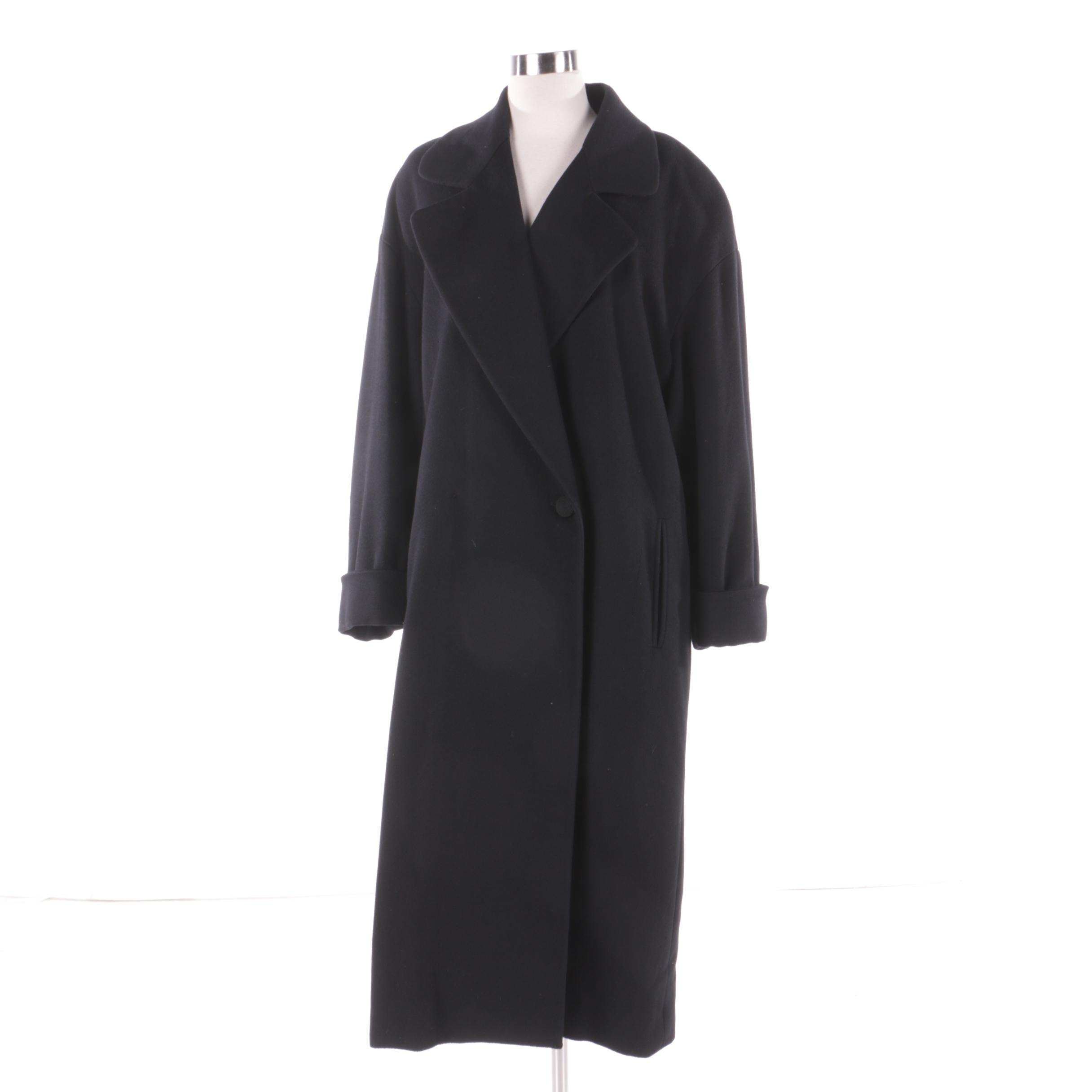 Women's Dale Dressin for Harlan Black Cashmere Coat