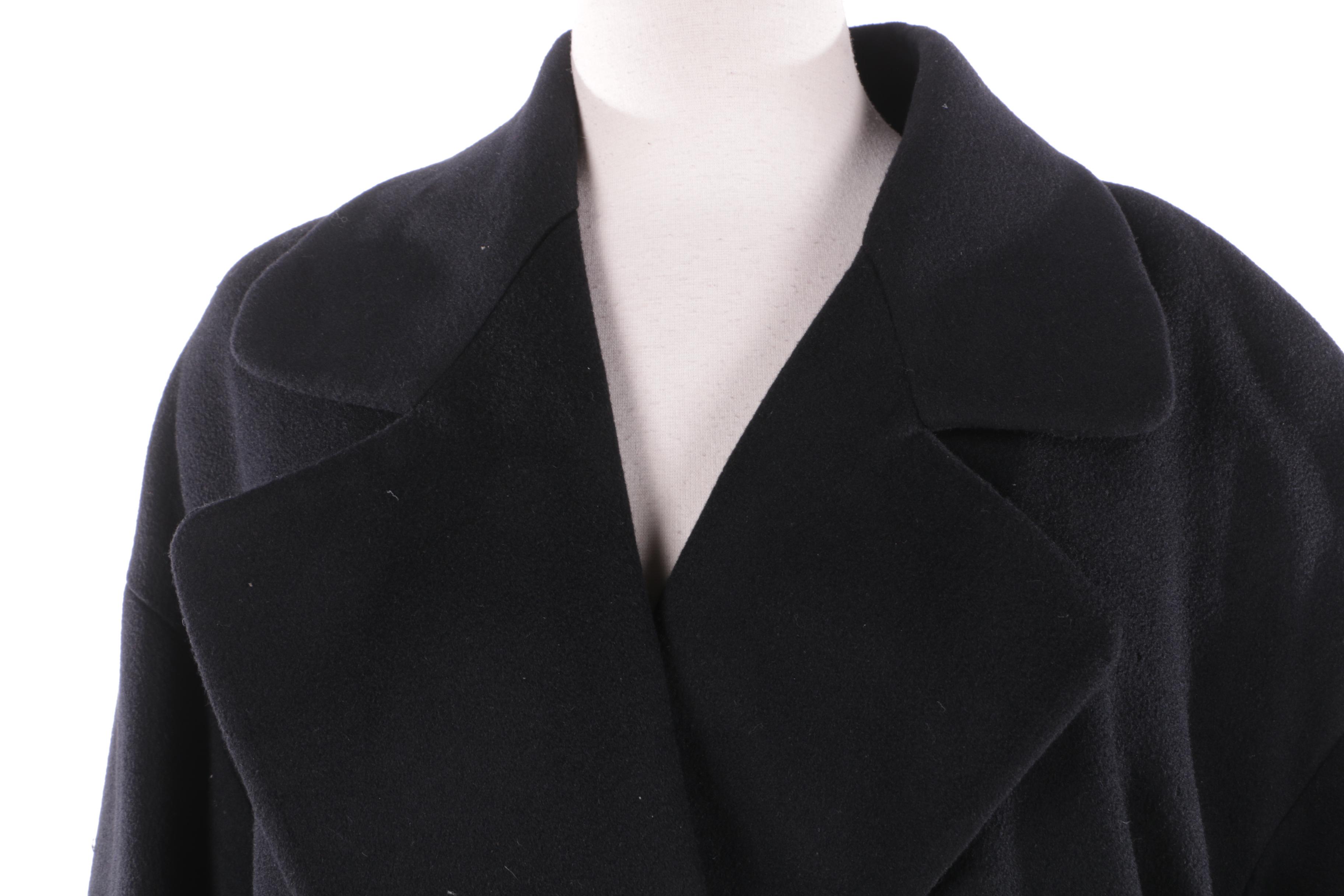 Women's Dale Dressin for Harlan Black Cashmere Coat