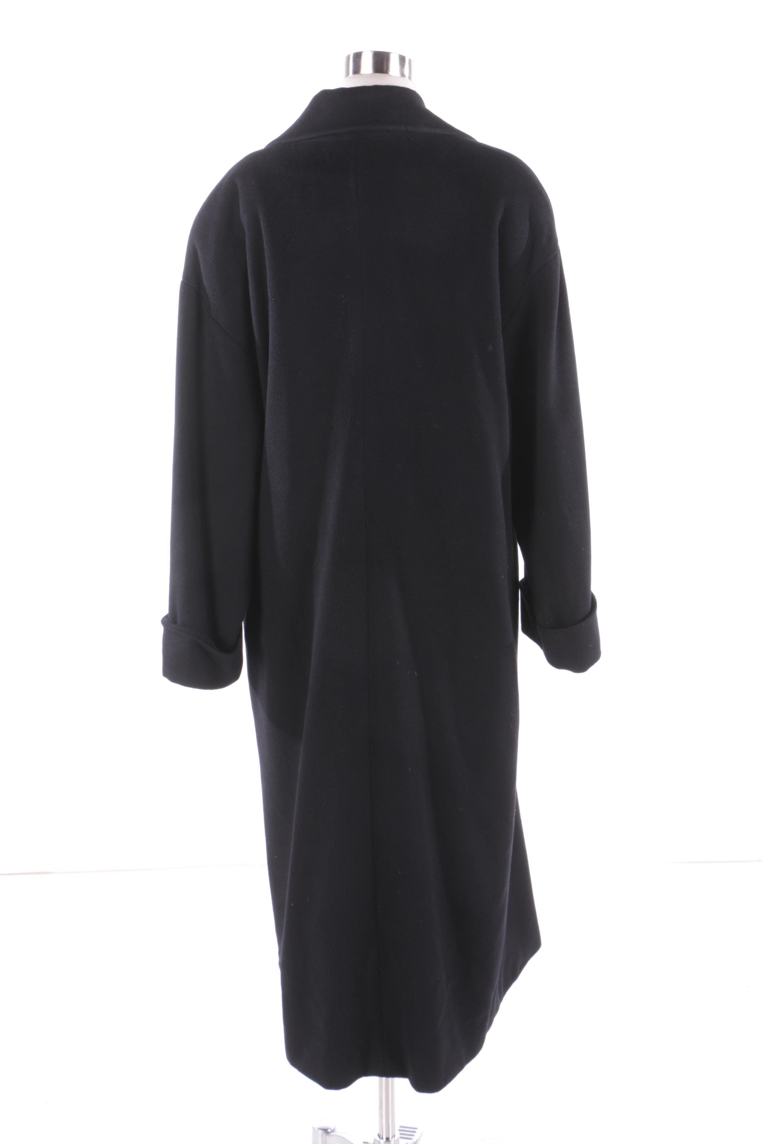 Women's Dale Dressin for Harlan Black Cashmere Coat