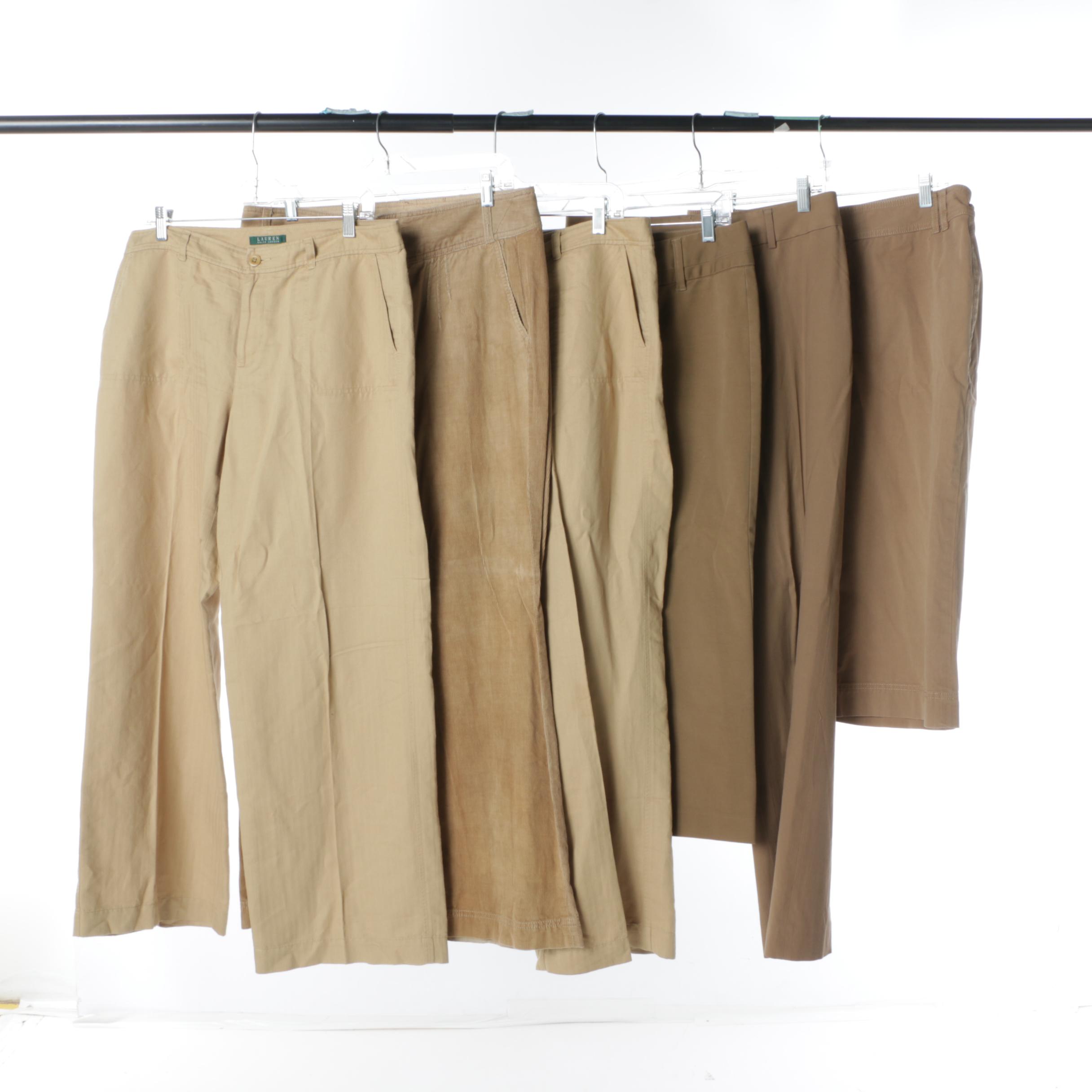 Women's Banana Republic and Lauren by Ralph Lauren Khaki Pants