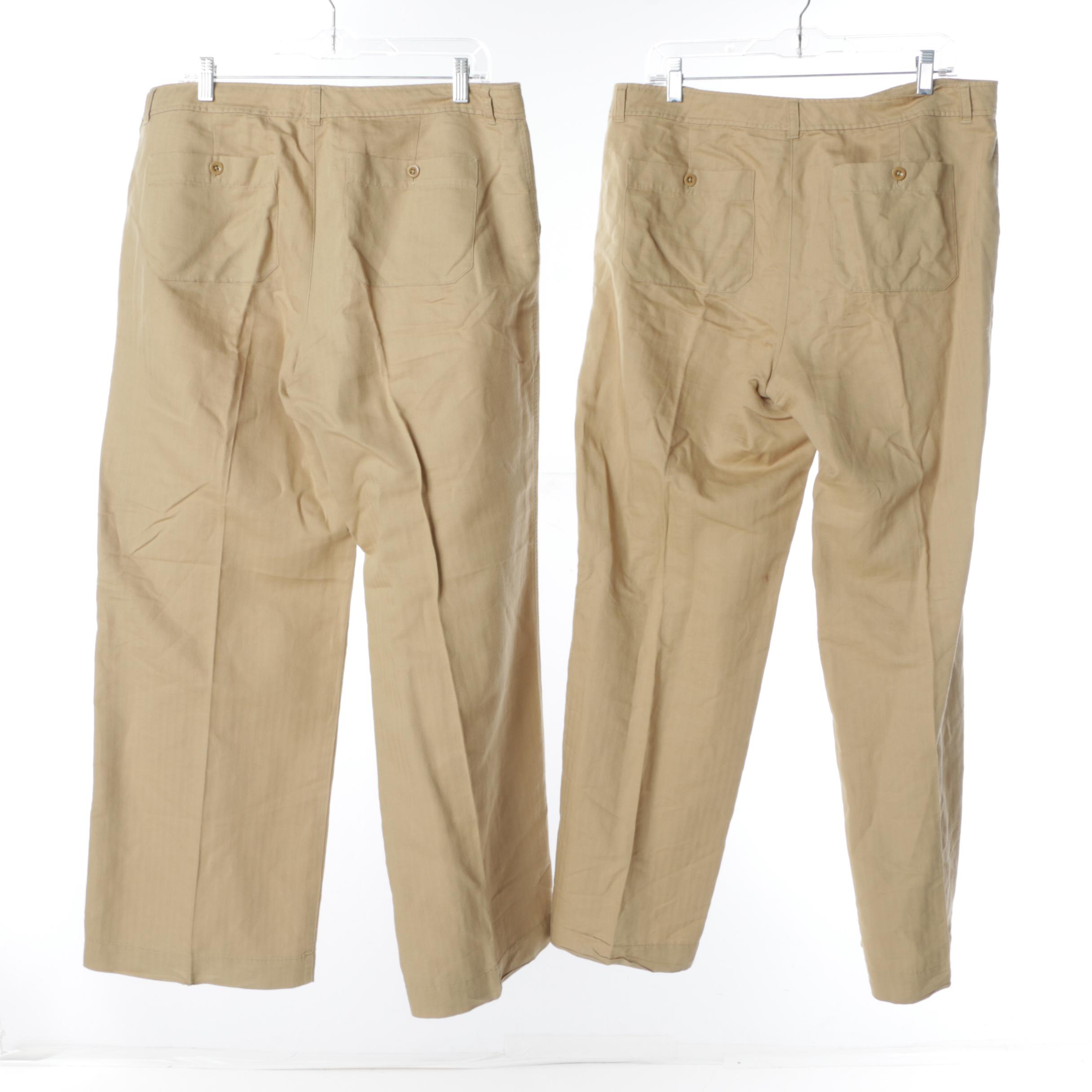 Women's Banana Republic and Lauren by Ralph Lauren Khaki Pants
