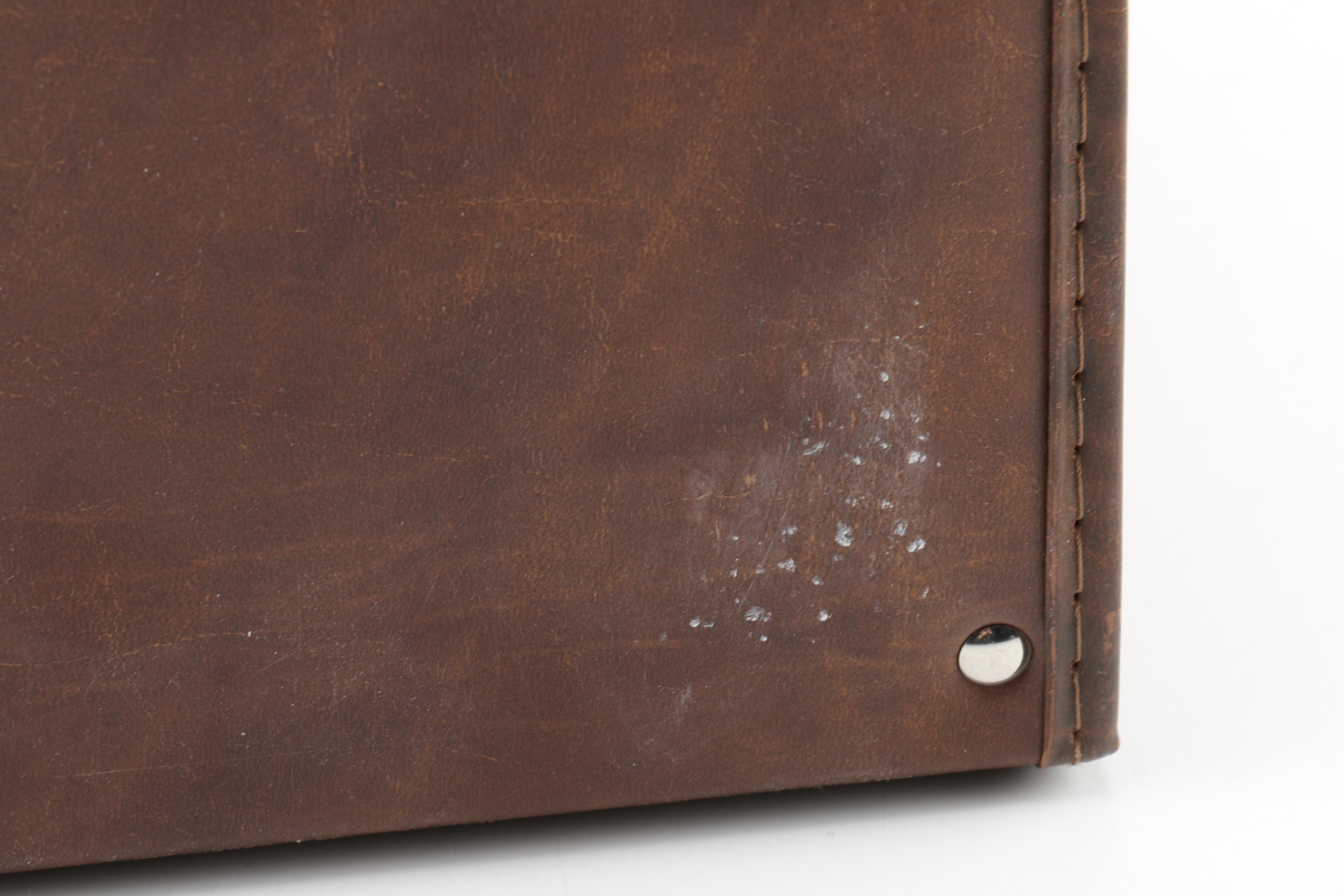 Leather Carrying Case of Vintage Cassettes