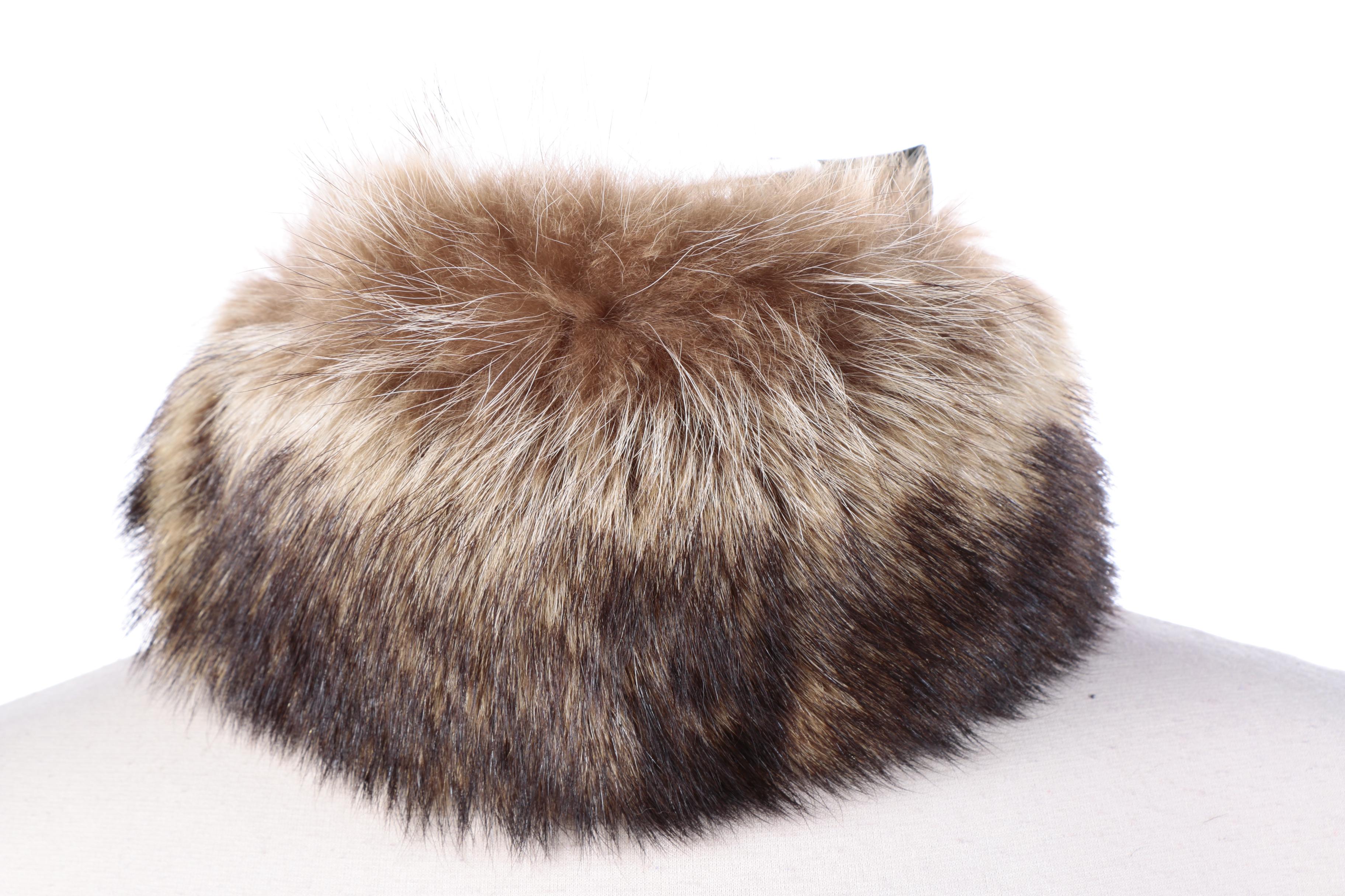 Women's Tanuki Fur Coat and Jacques La Ramie Tanuki Fur Headband