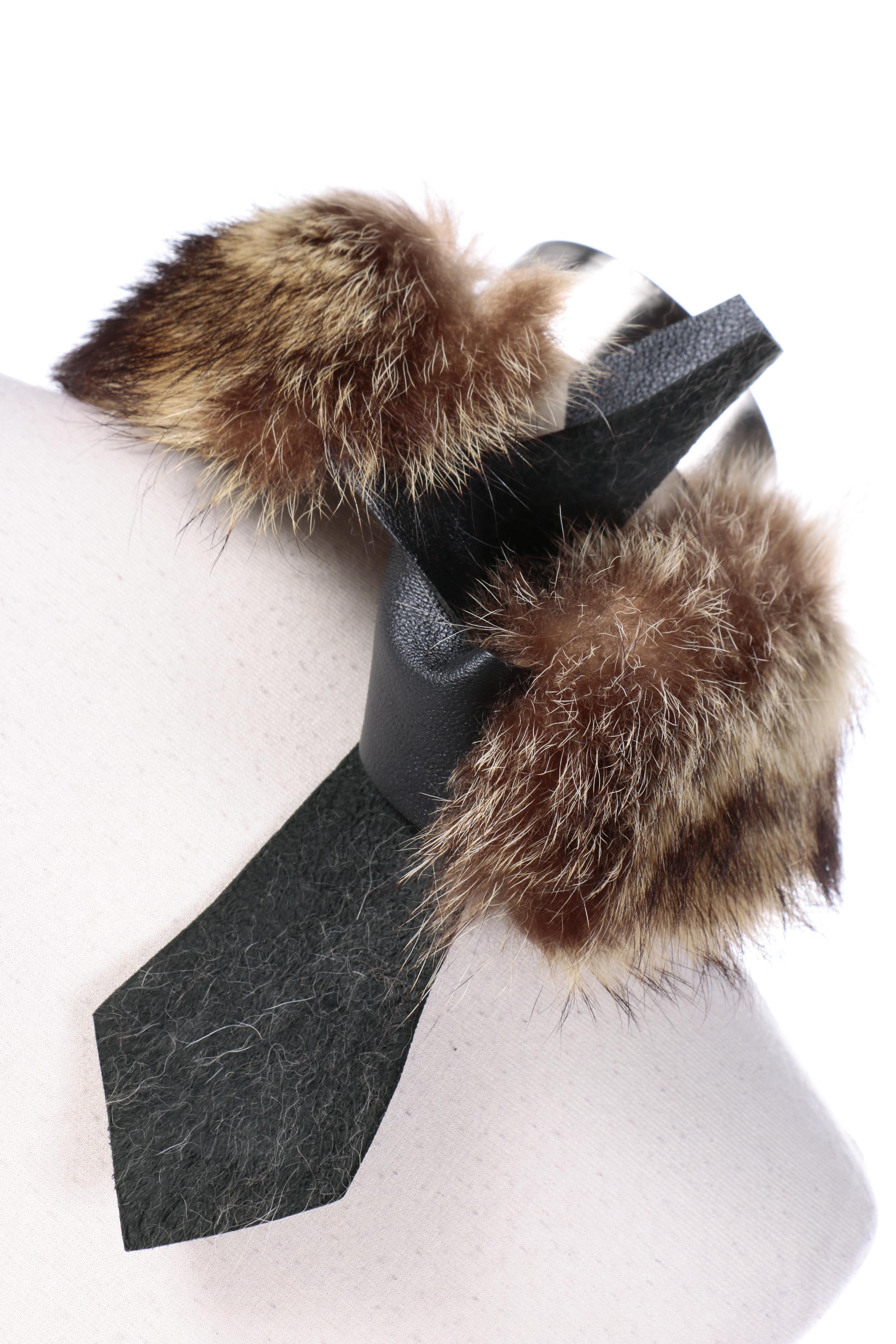 Women's Tanuki Fur Coat and Jacques La Ramie Tanuki Fur Headband