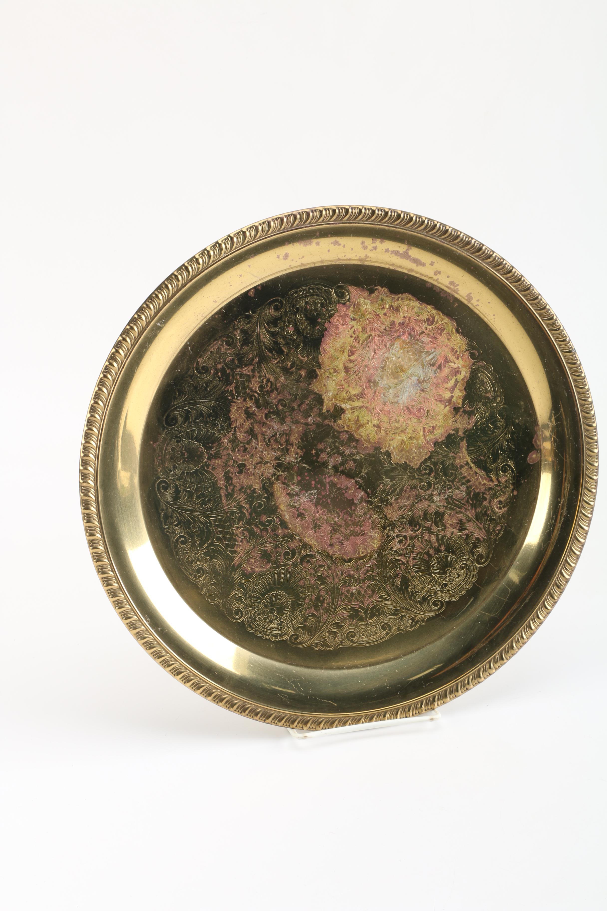 Brass Candle Holders and Decor Assortment