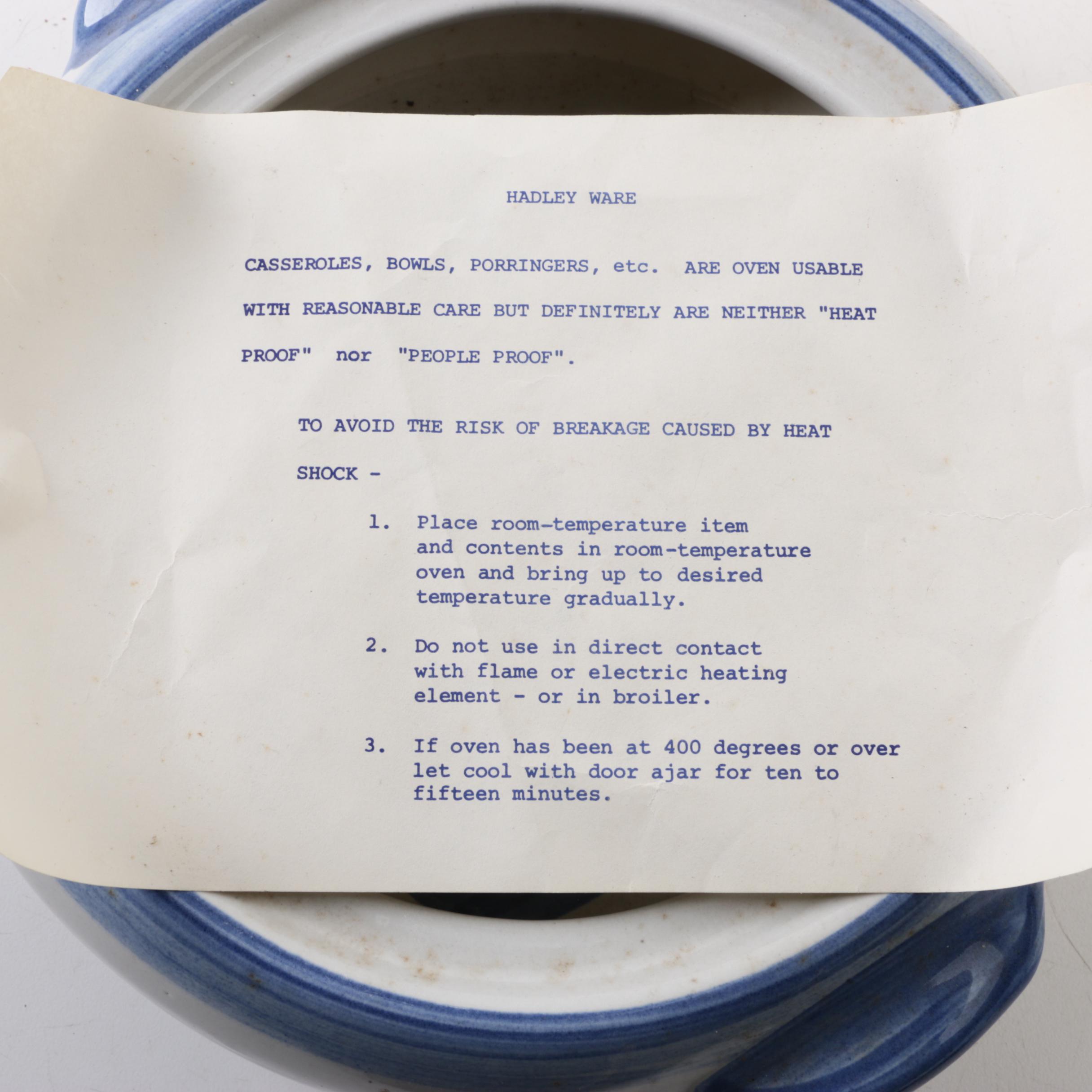 Vintage Hadley Pottery Casserole Dish