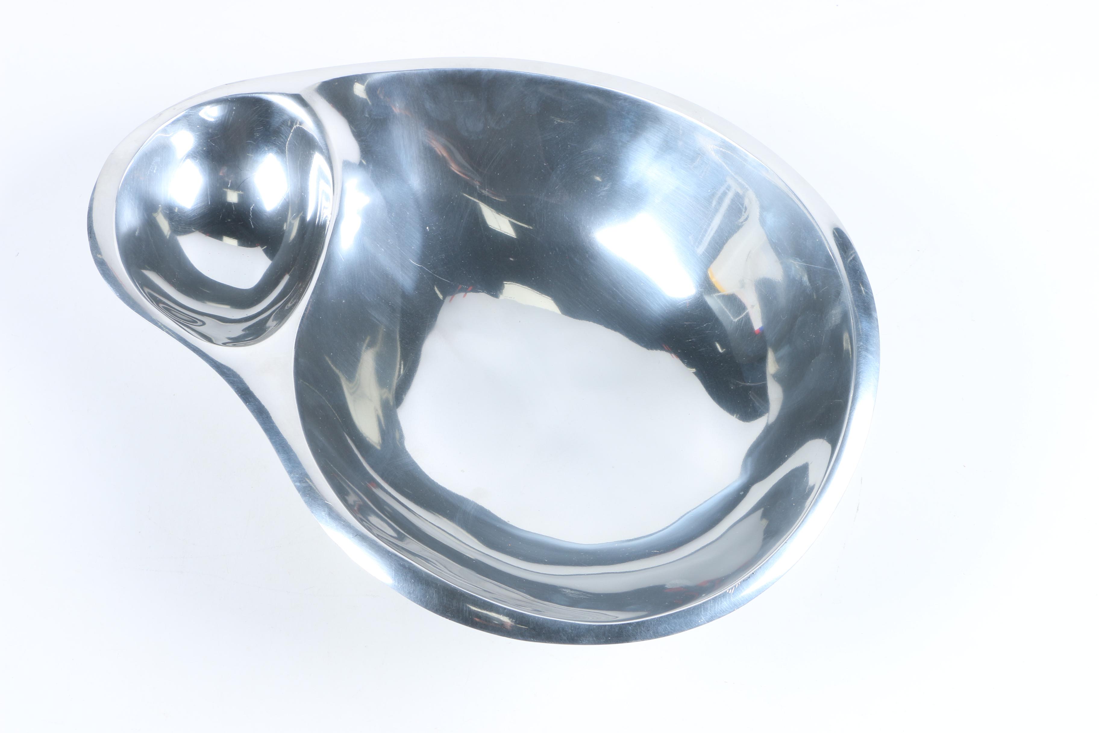 Nambé "Dharma" Metal Shrimp and Dip Server