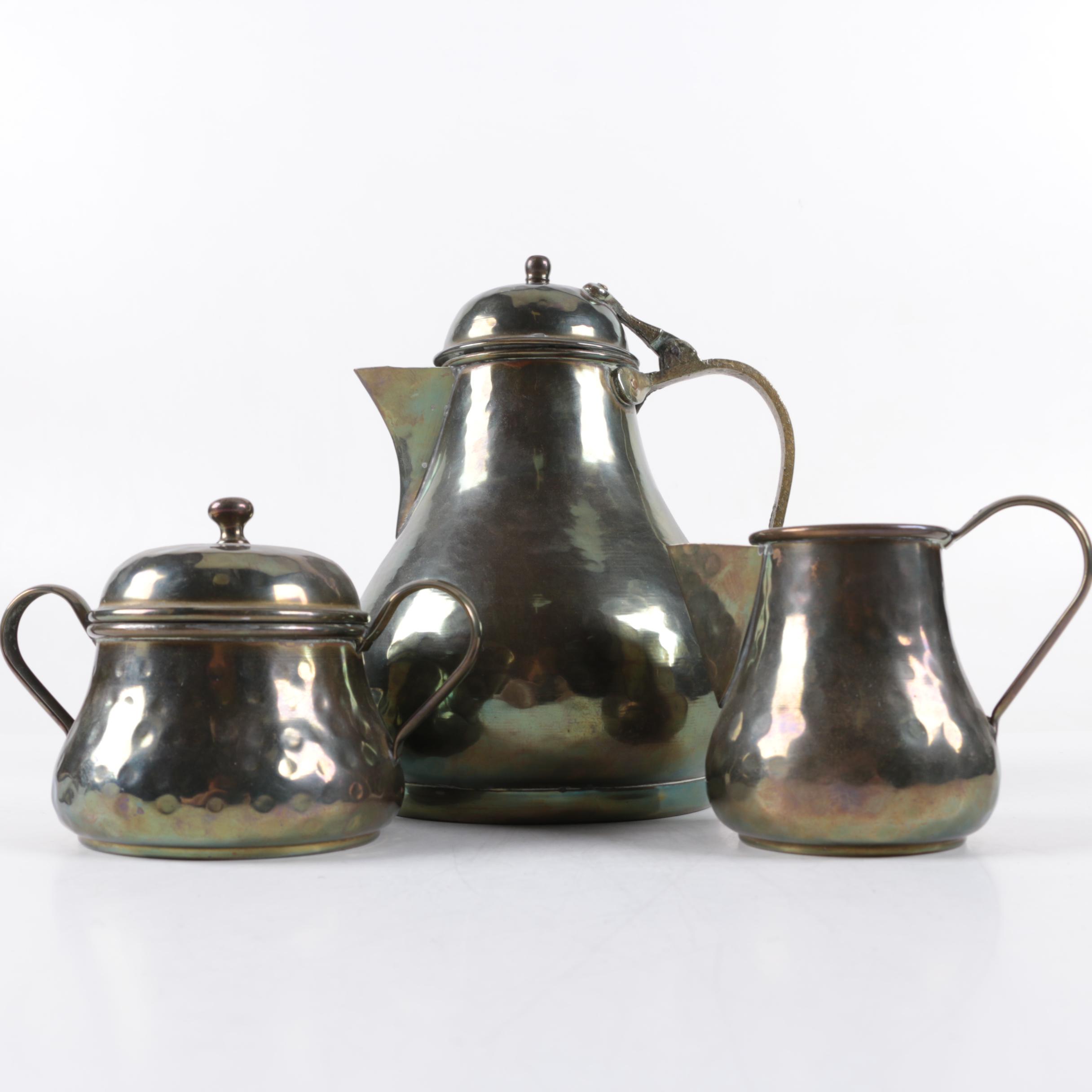 Vintage Brass Tea Set