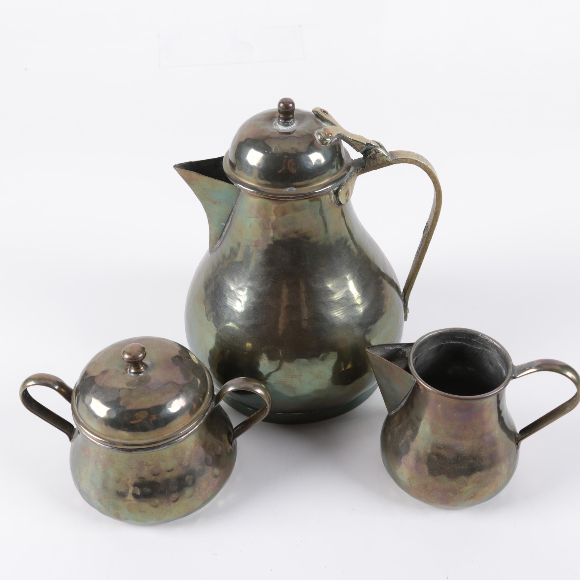 Vintage Brass Tea Set