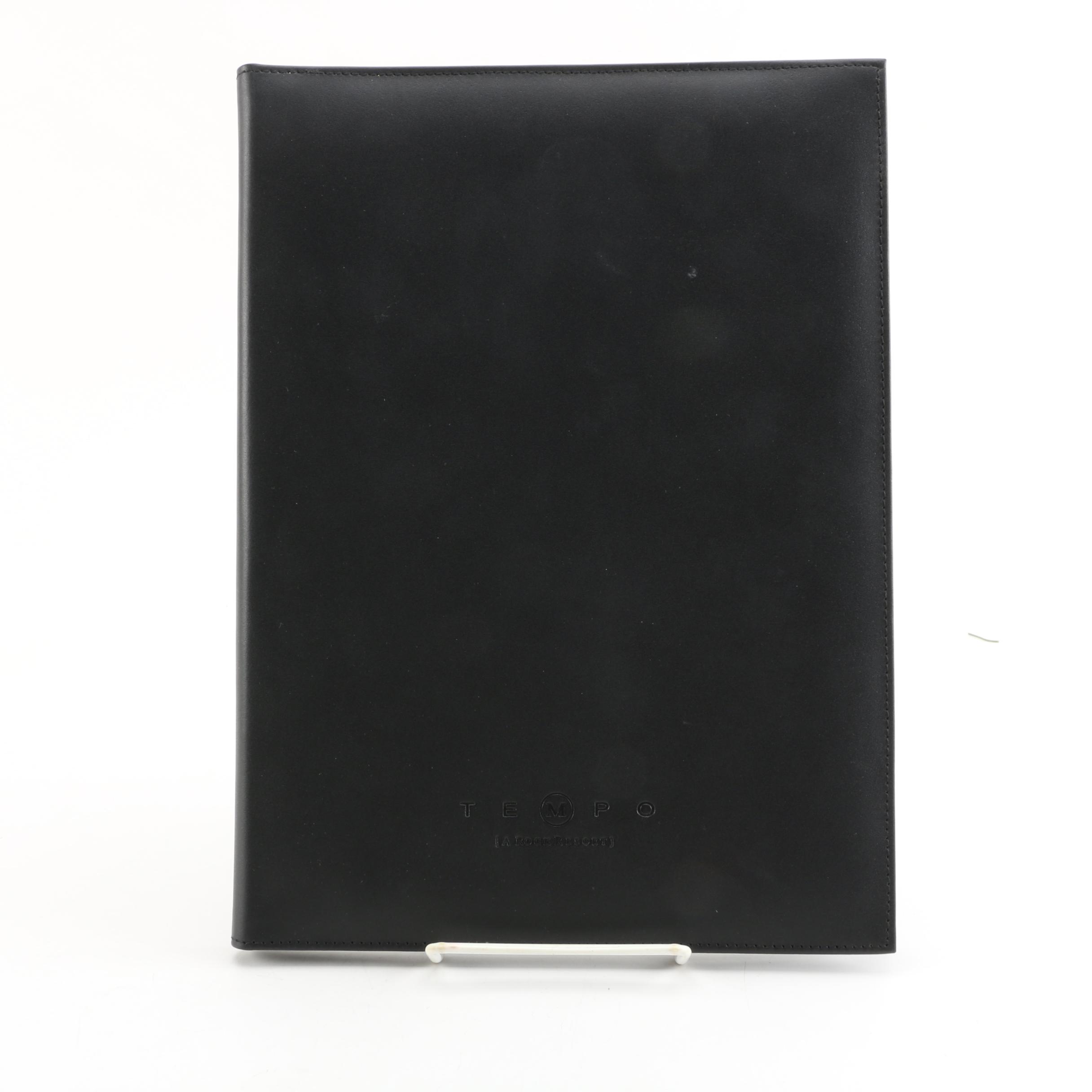 Group of "Tempo" Brand Folders and Binders in Faux Leather