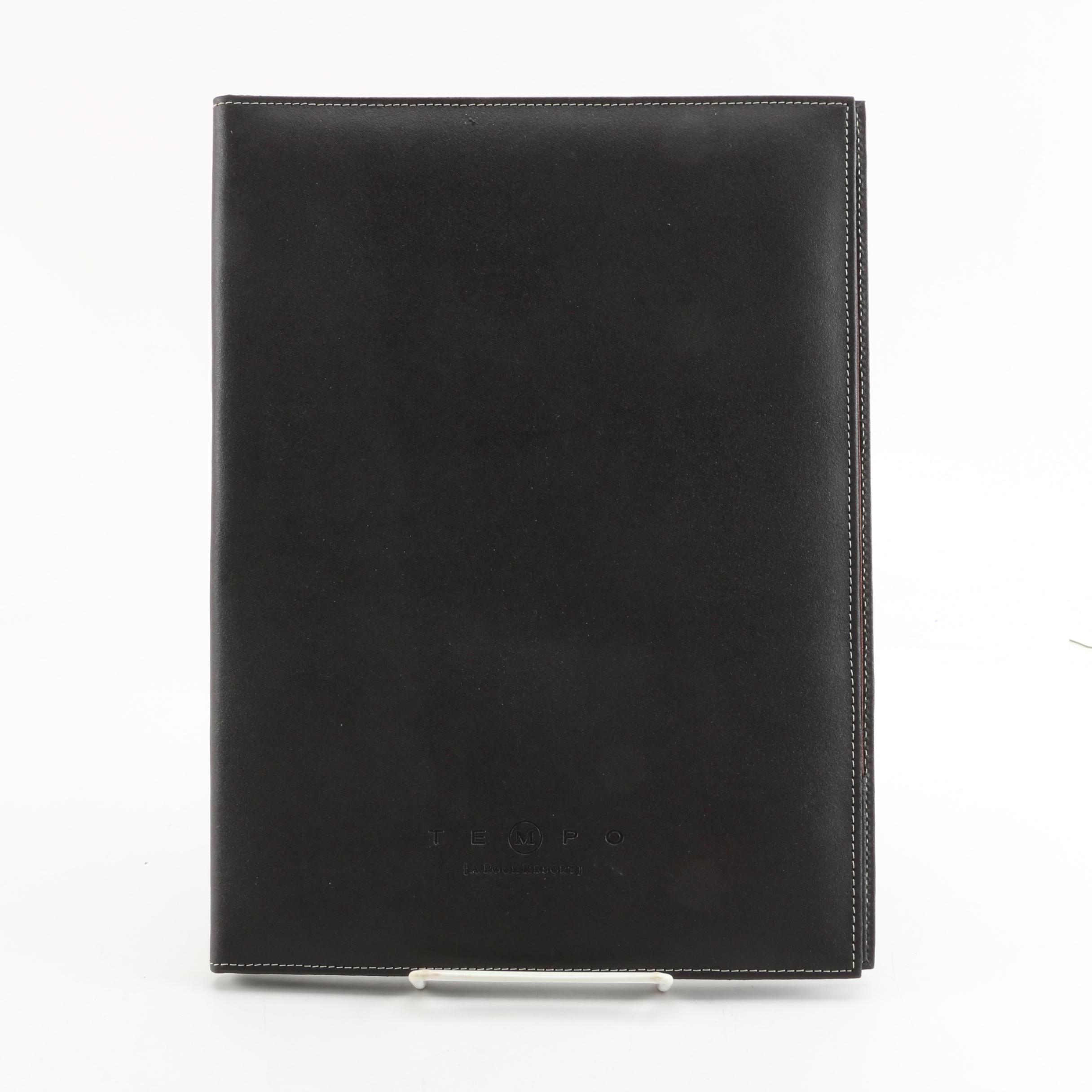 Group of "Tempo" Brand Folders and Binders in Faux Leather
