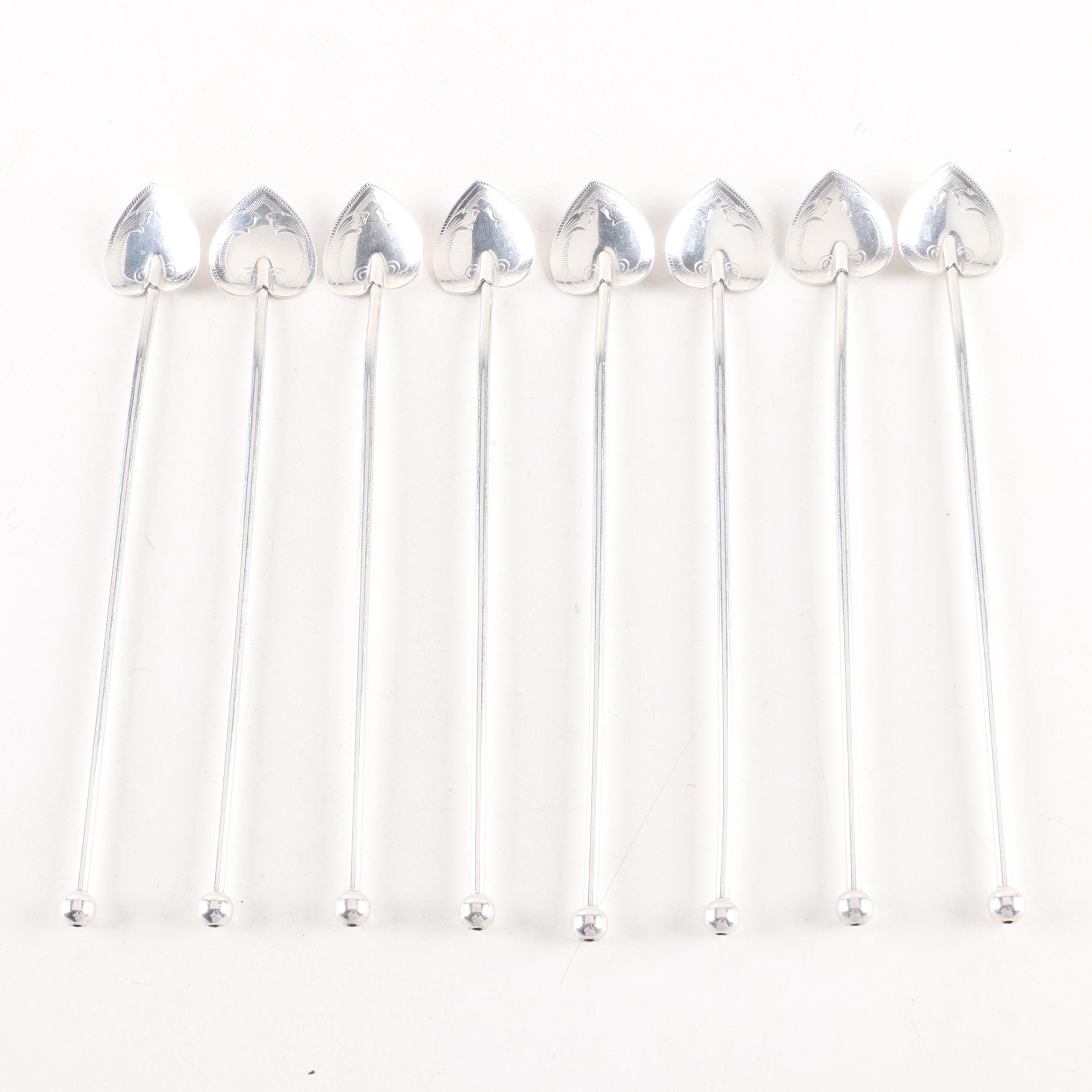 Sterling Silver Cocktail Stirring Straws
