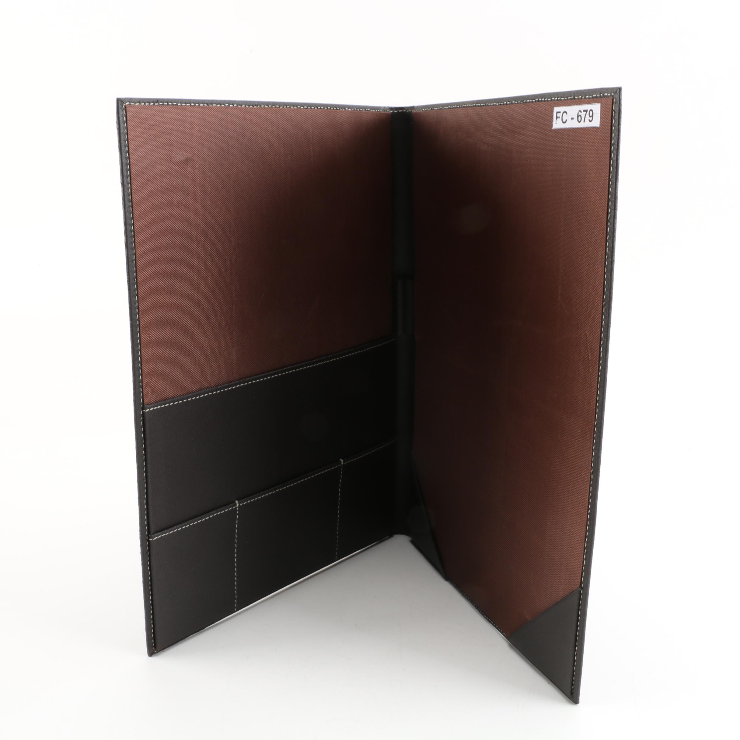 Group of "Tempo" Brand Folders and Binders in Faux Leather