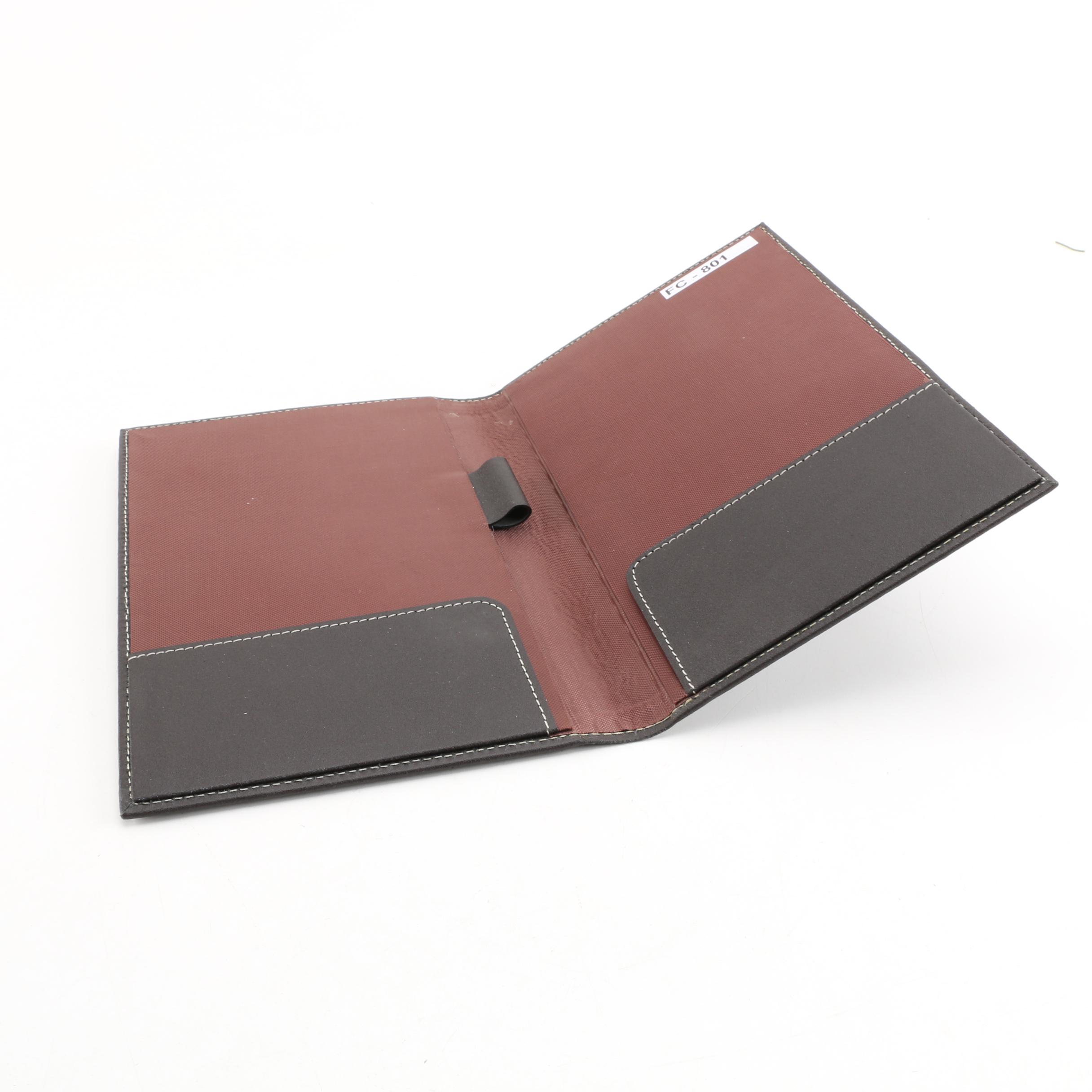 Group of "Tempo" Brand Folders and Binders in Faux Leather