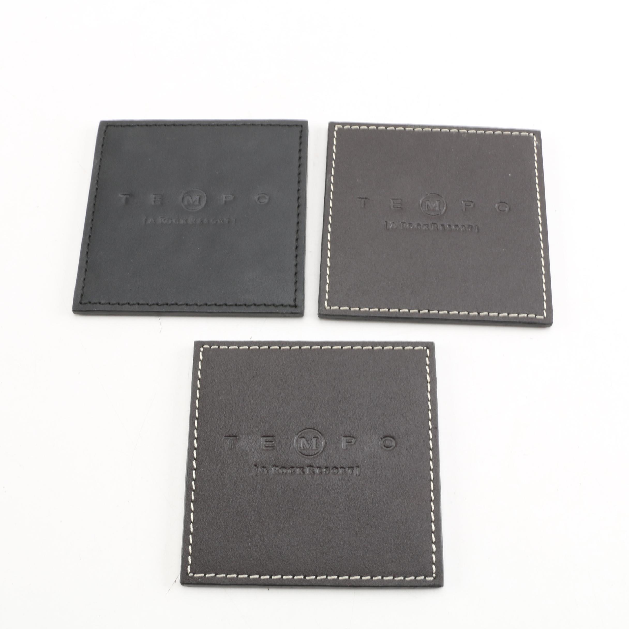 Group of "Tempo" Brand Folders and Binders in Faux Leather