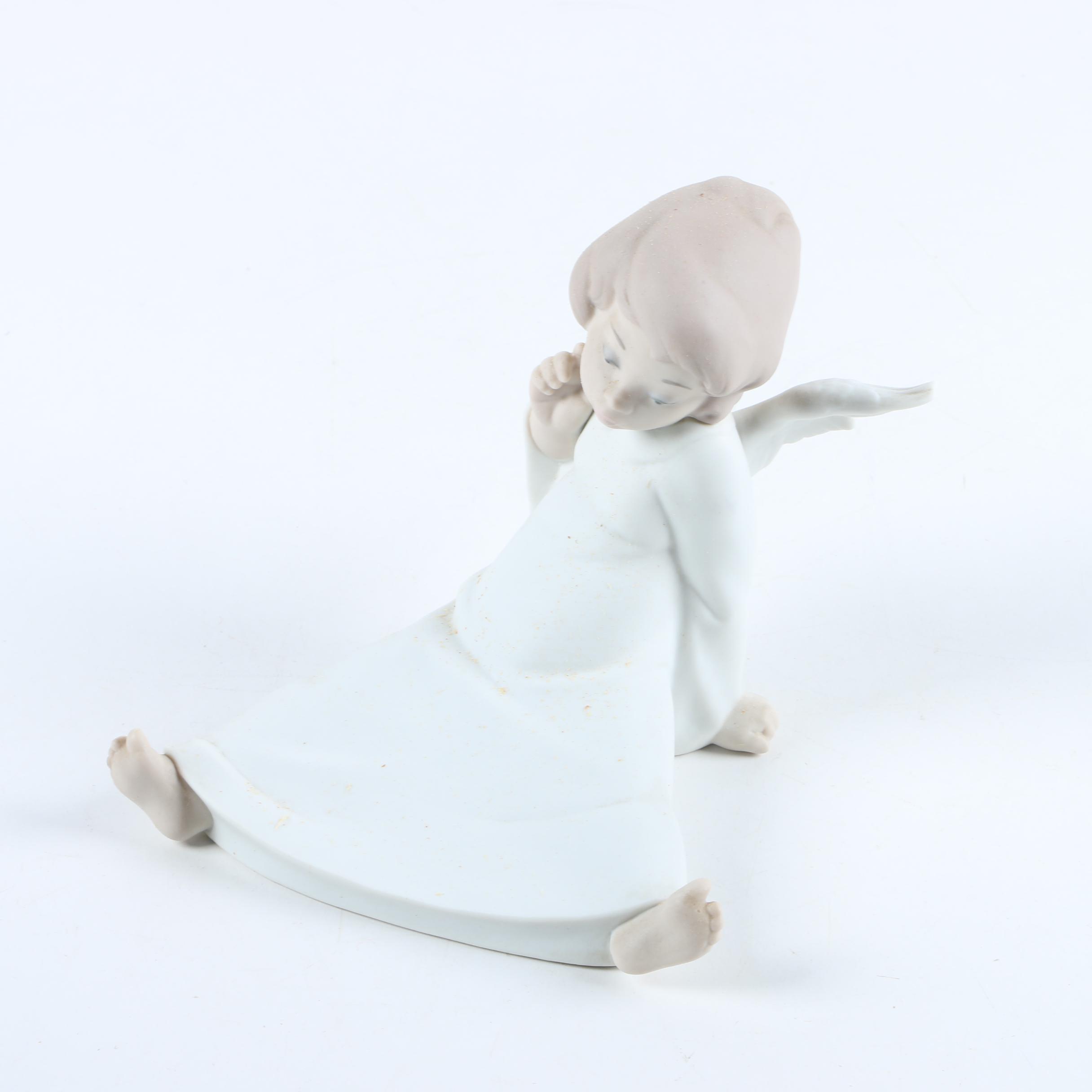 Lladró "Angel Wondering" Ceramic Figurine