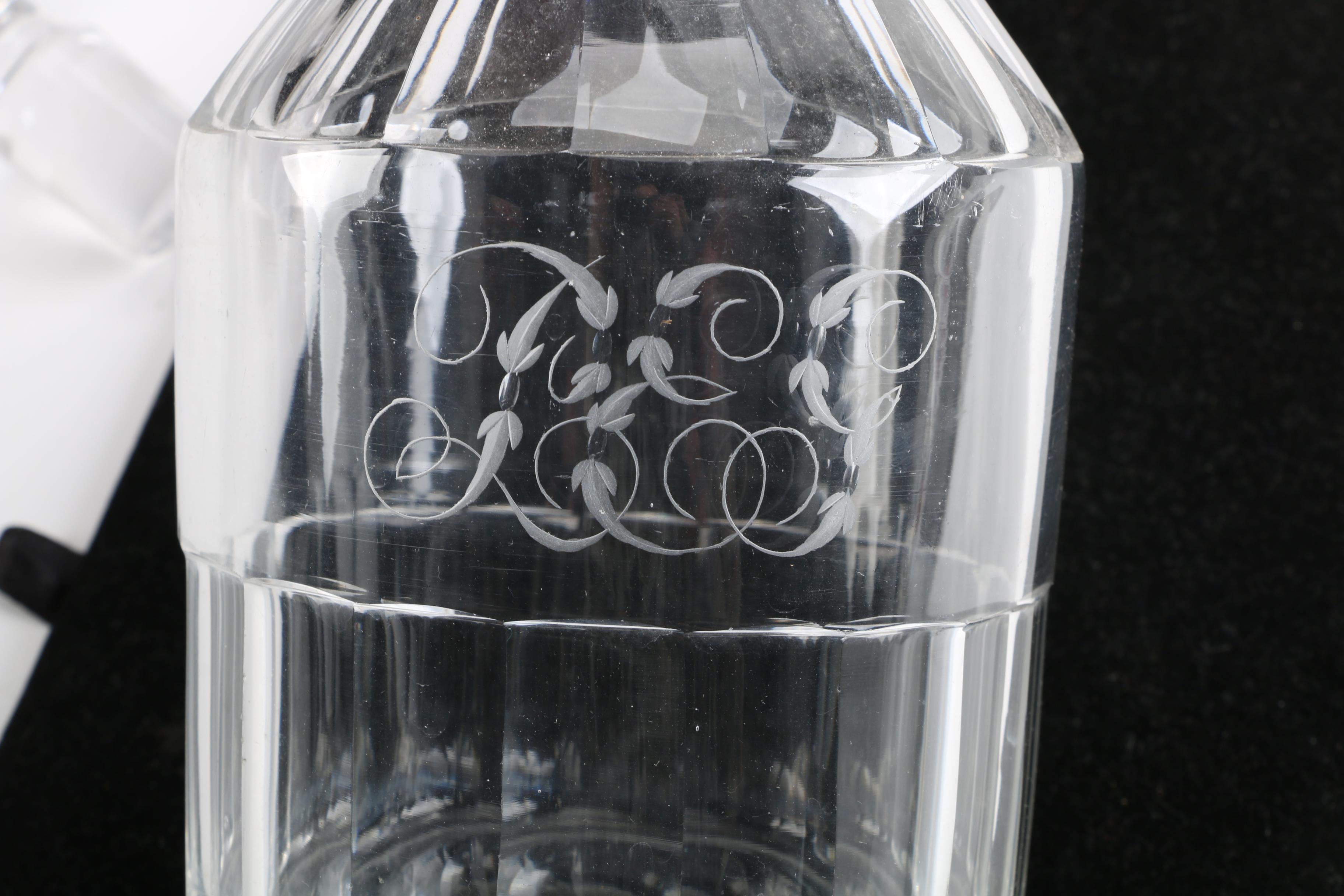 Antique Hand-Blown Anglo-Irish Georgian Glass Decanters