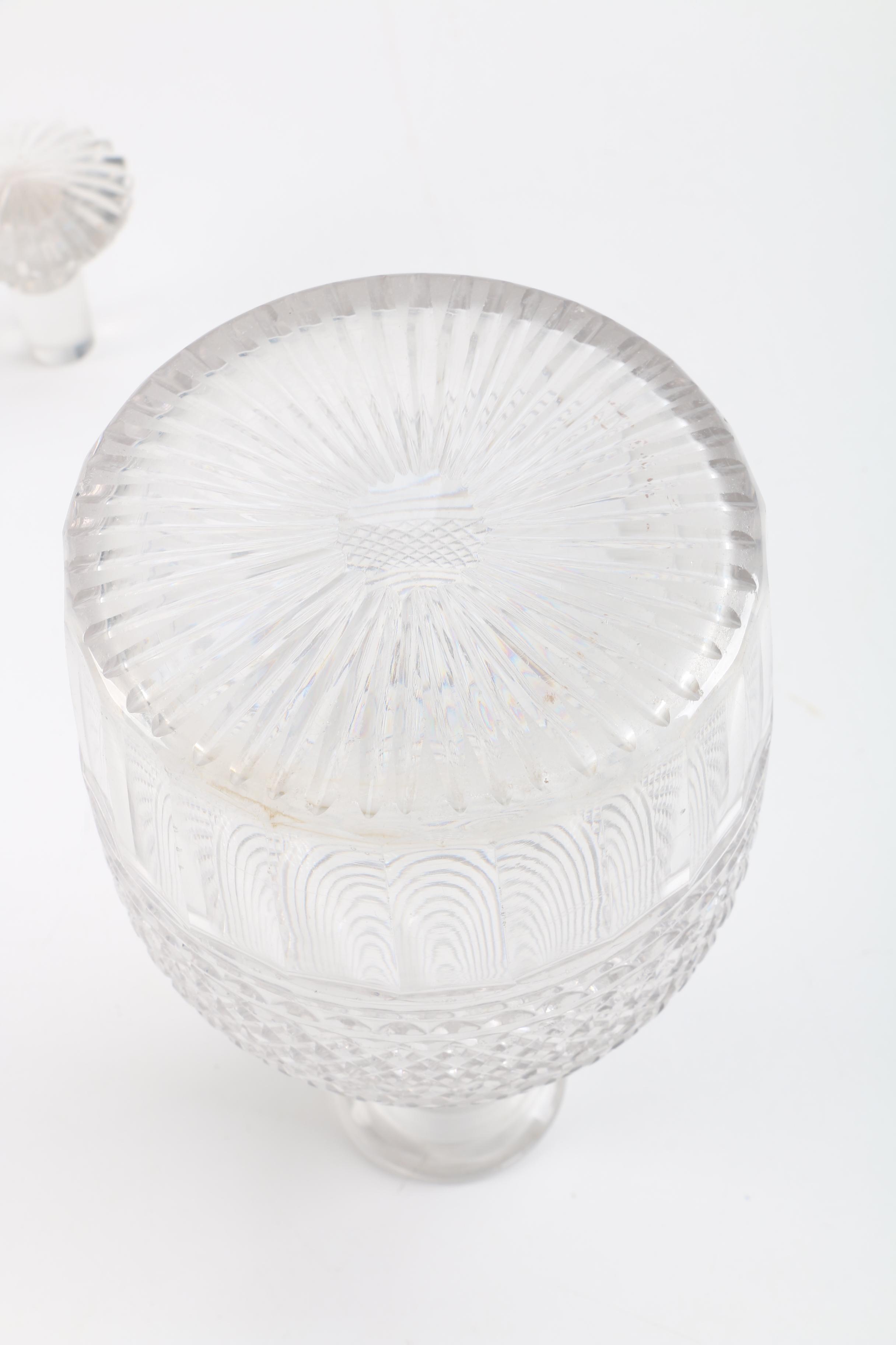 Antique Hand-Blown Anglo-Irish Georgian Glass Decanters