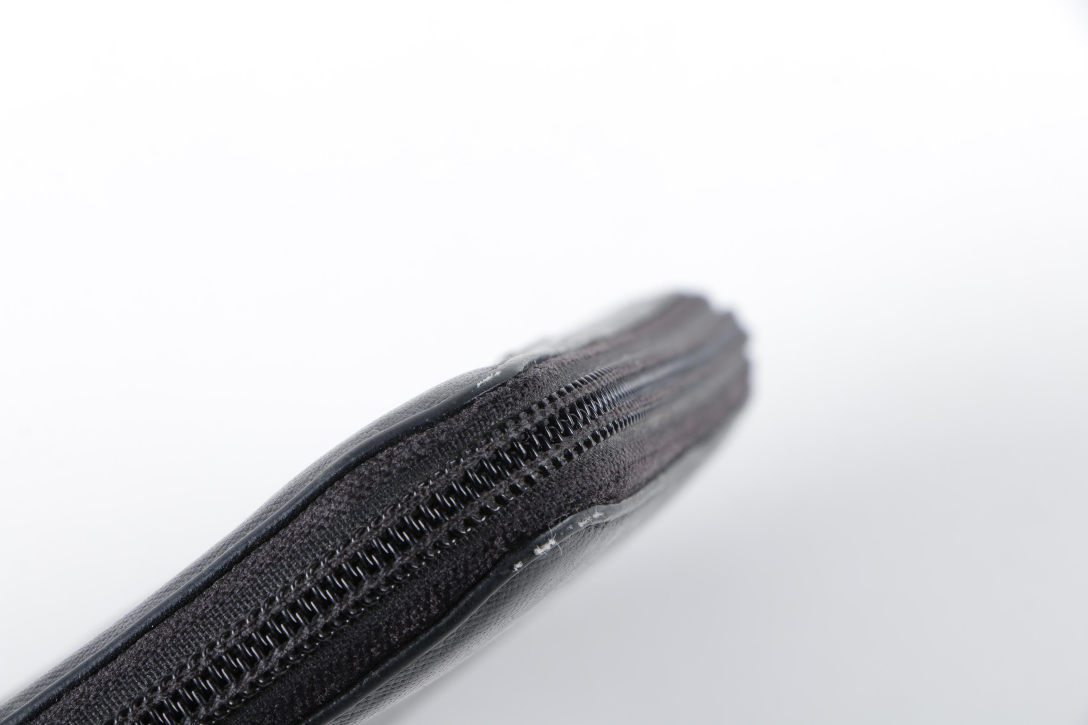 Prada Black Saffiano Leather Zip-Around Wallet