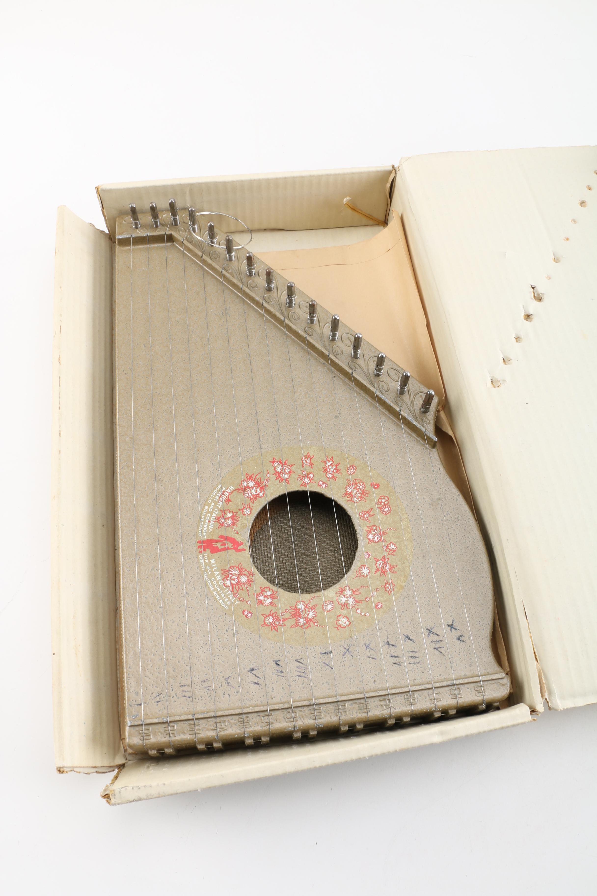 Vintage Jr. Zither La Cetra Magica Deluxe by Harbert Italiana Milano