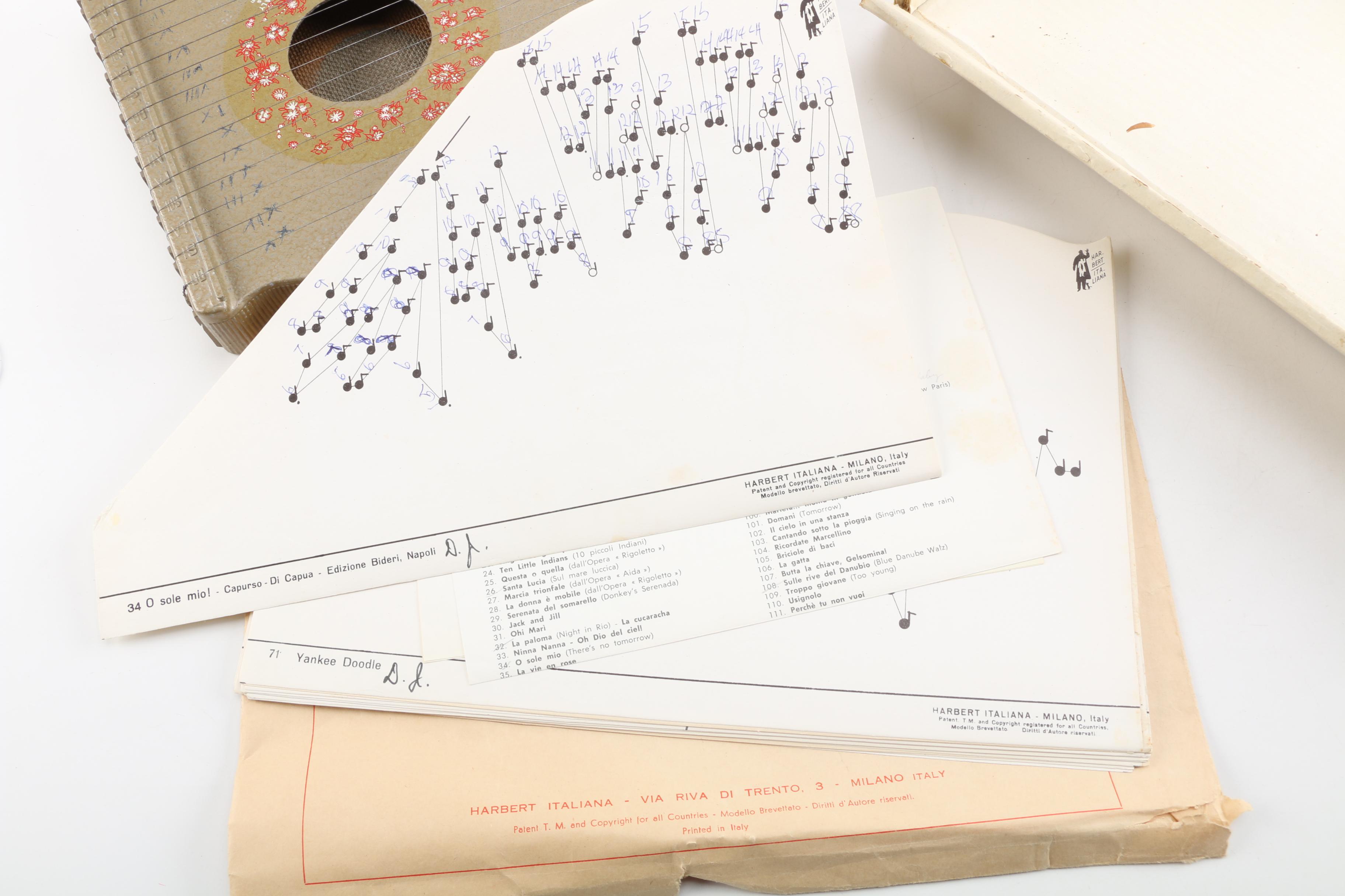 Vintage Jr. Zither La Cetra Magica Deluxe by Harbert Italiana Milano