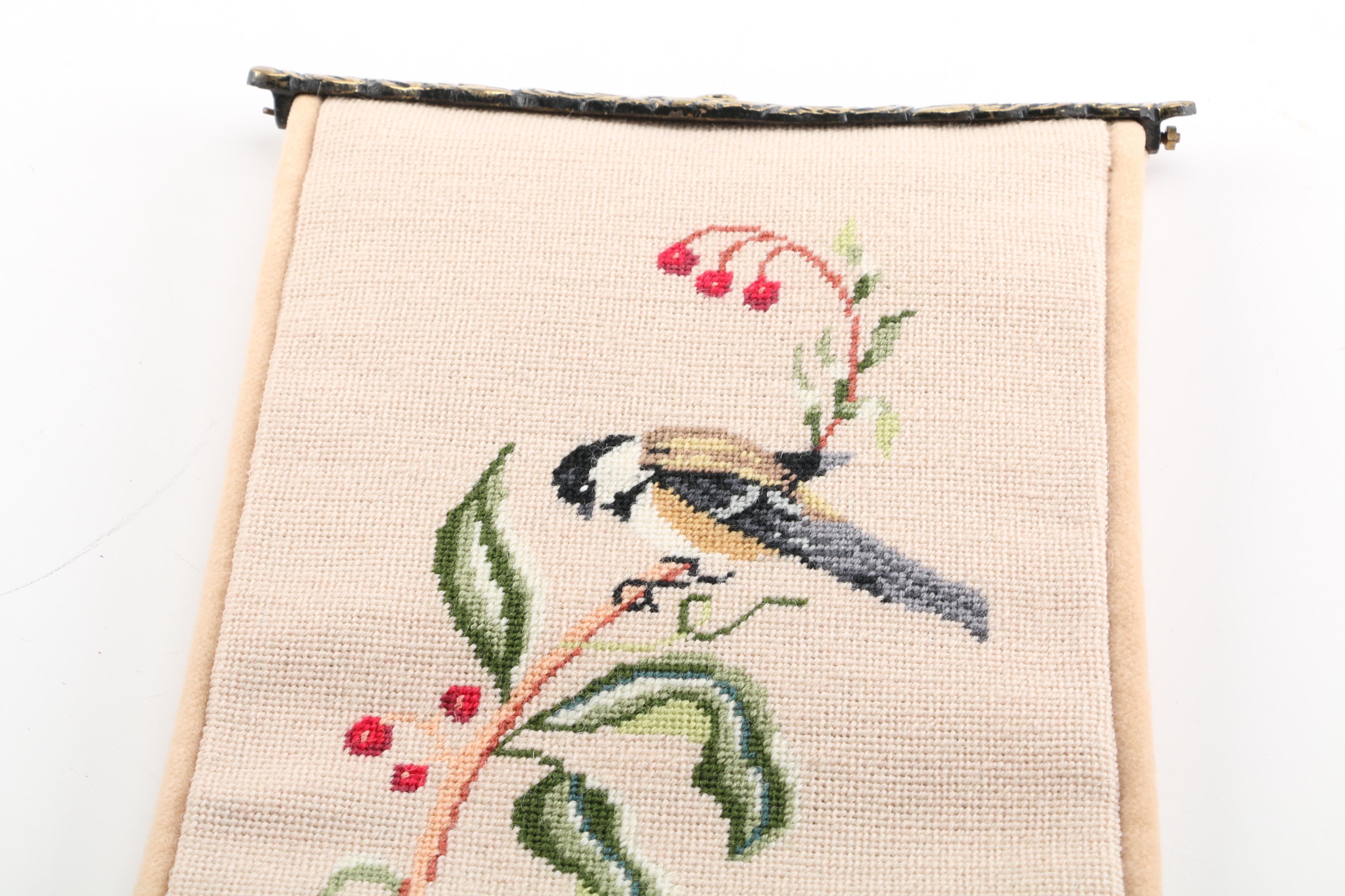 Flora and Fauna Themed Pillow and Bell Pull Tapestry
