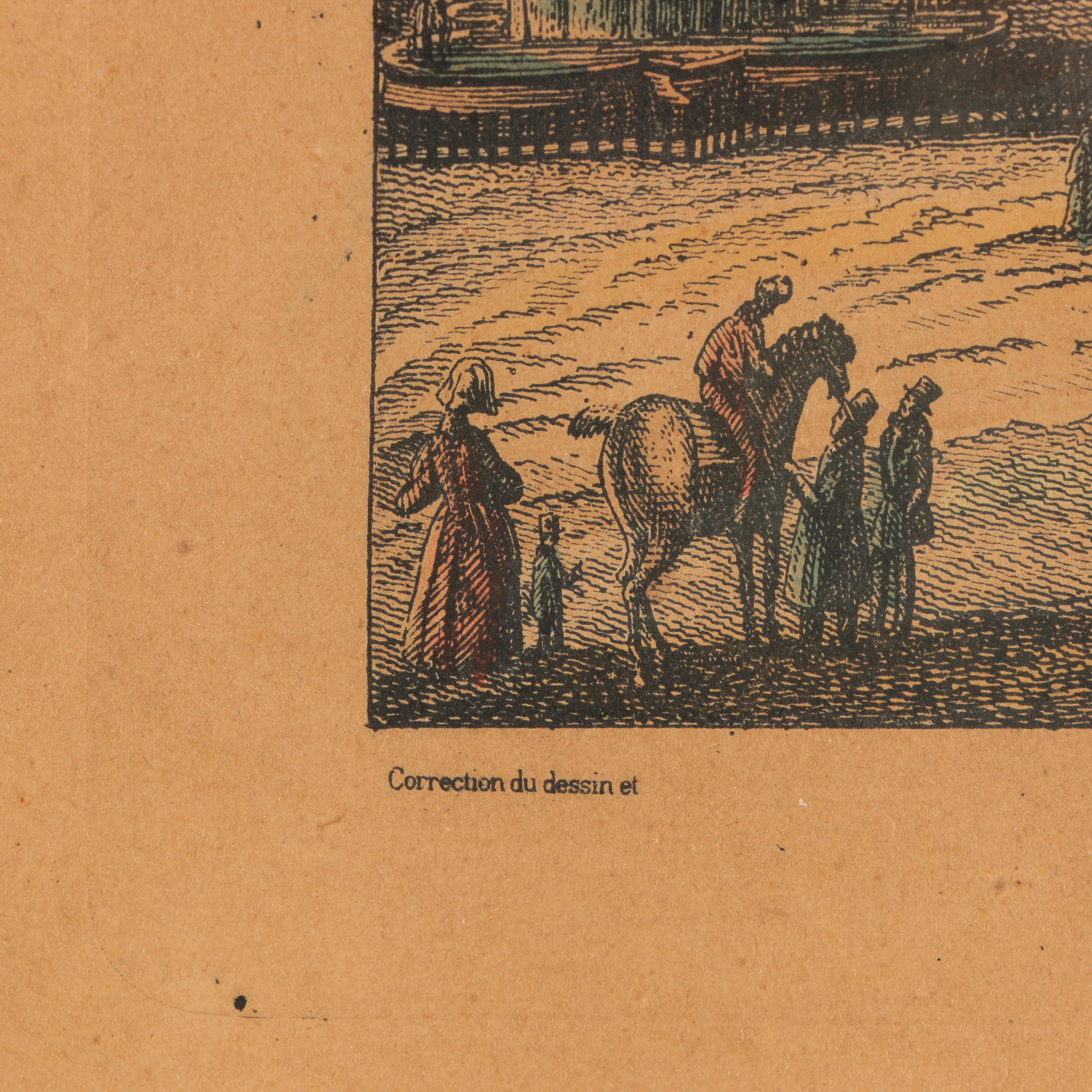 Antique Engravings of Rome's Obelisk of Montecitorio and Palazzo Farnese