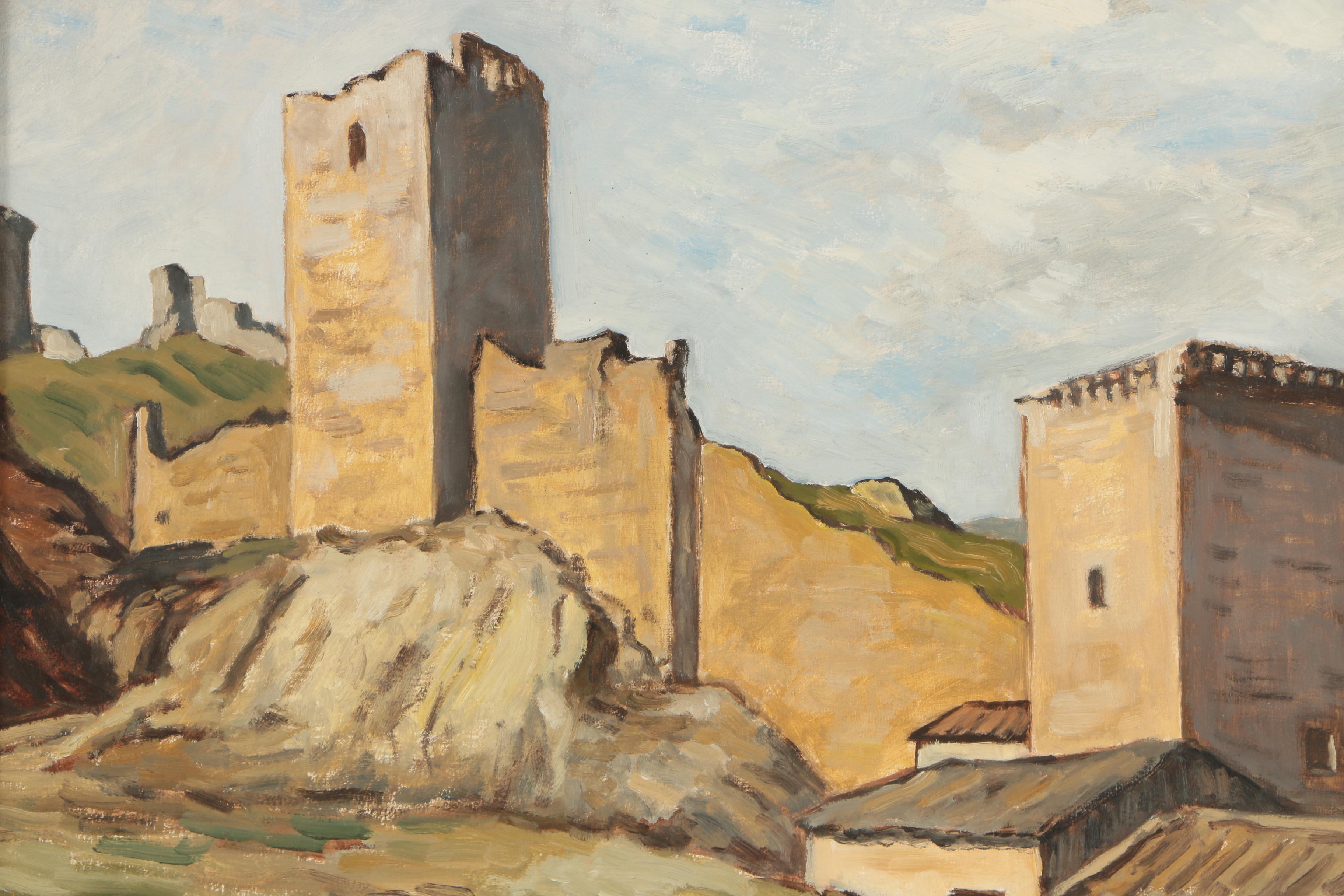 Horacio Roldan Mundell Oil Painting  "Castle Ruins"