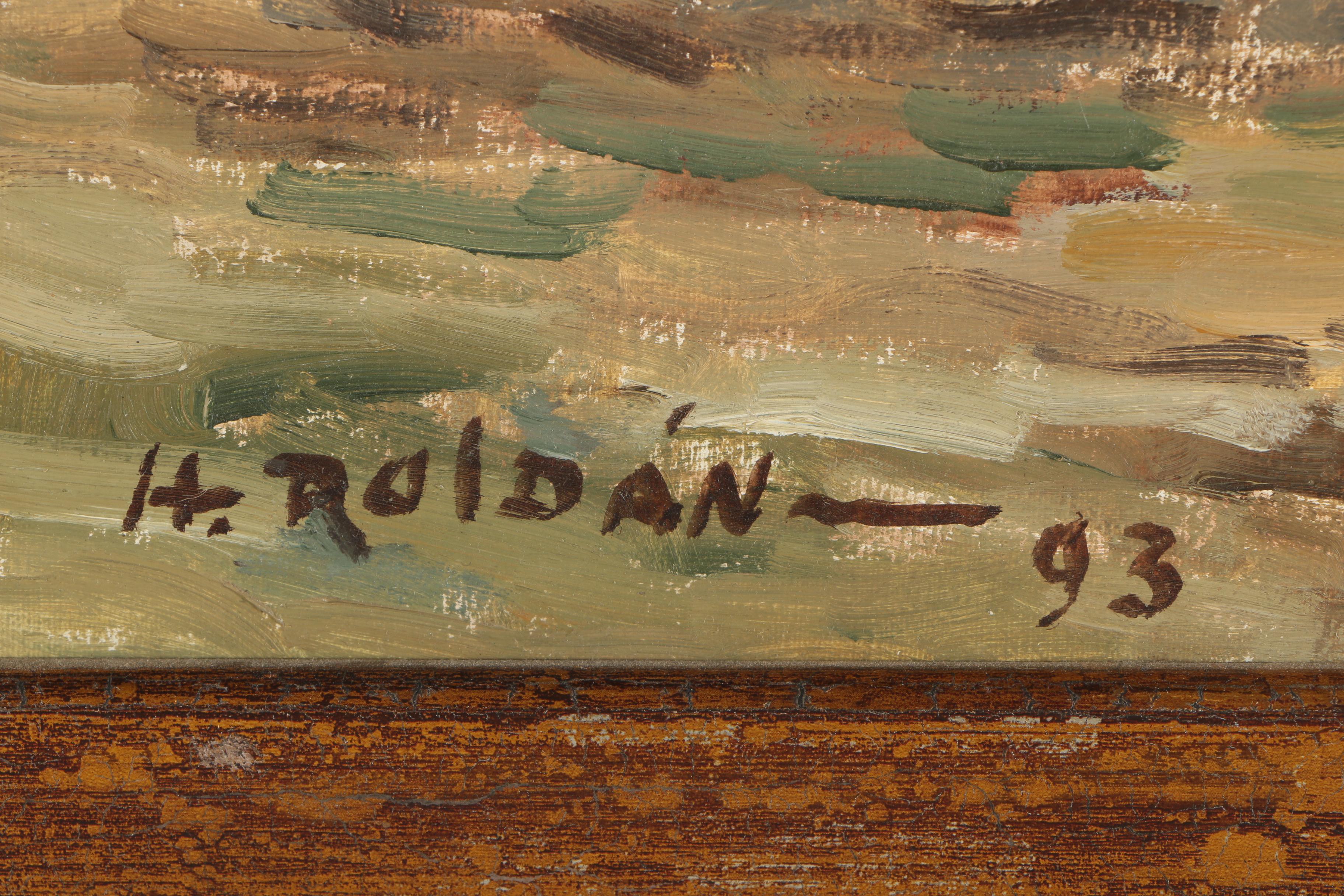 Horacio Roldan Mundell Oil Painting  "Castle Ruins"