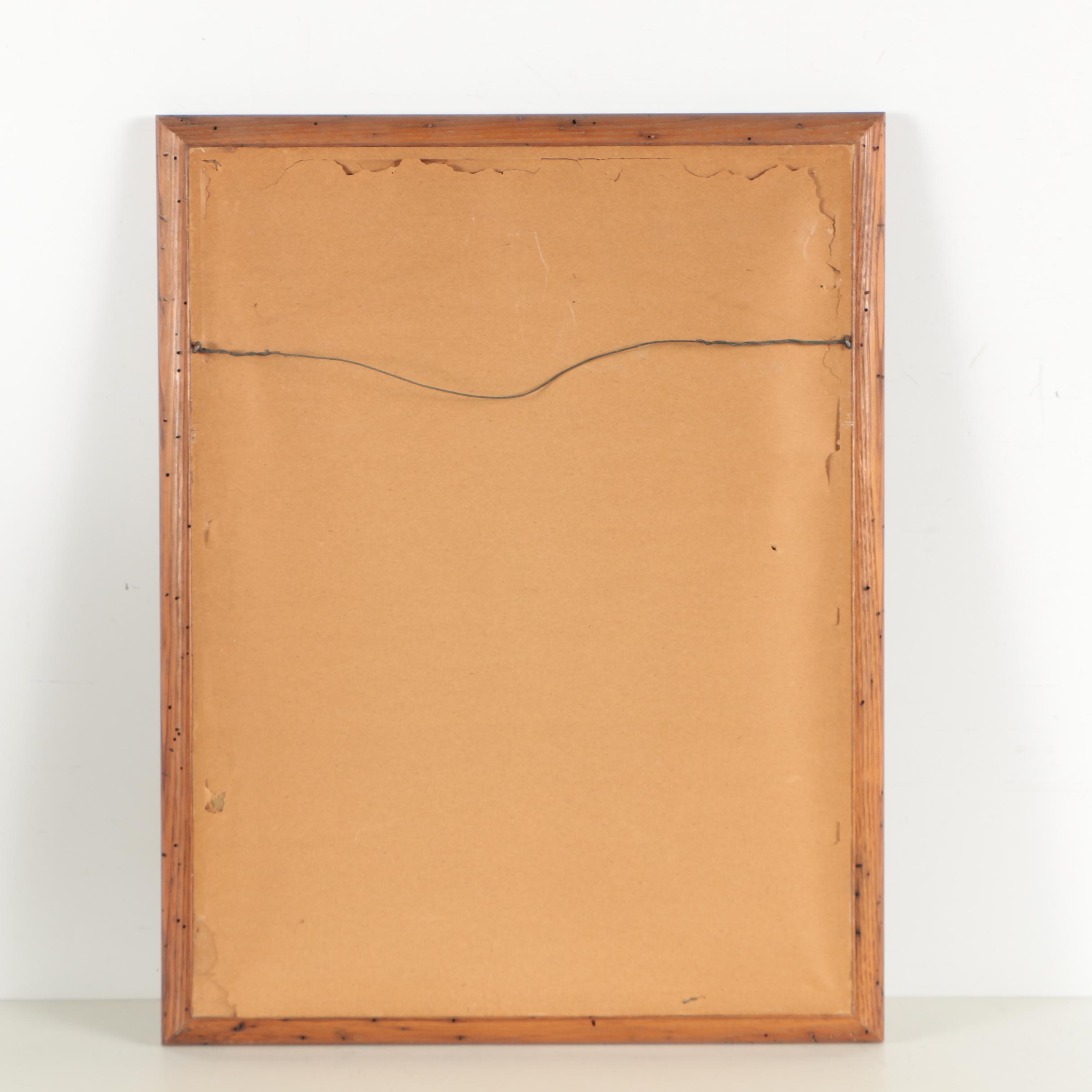 Abraham Baylinson Pastel Drawing of a Nude Female