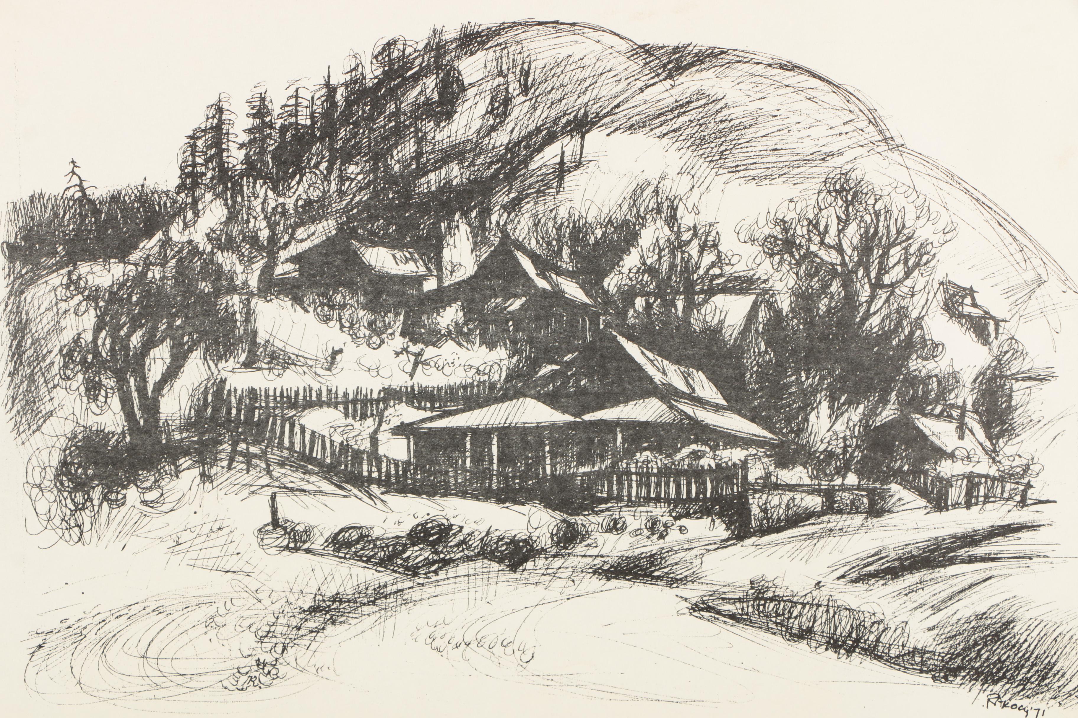 Lithographs Including Virginia Eggert's "Salmon Troller"