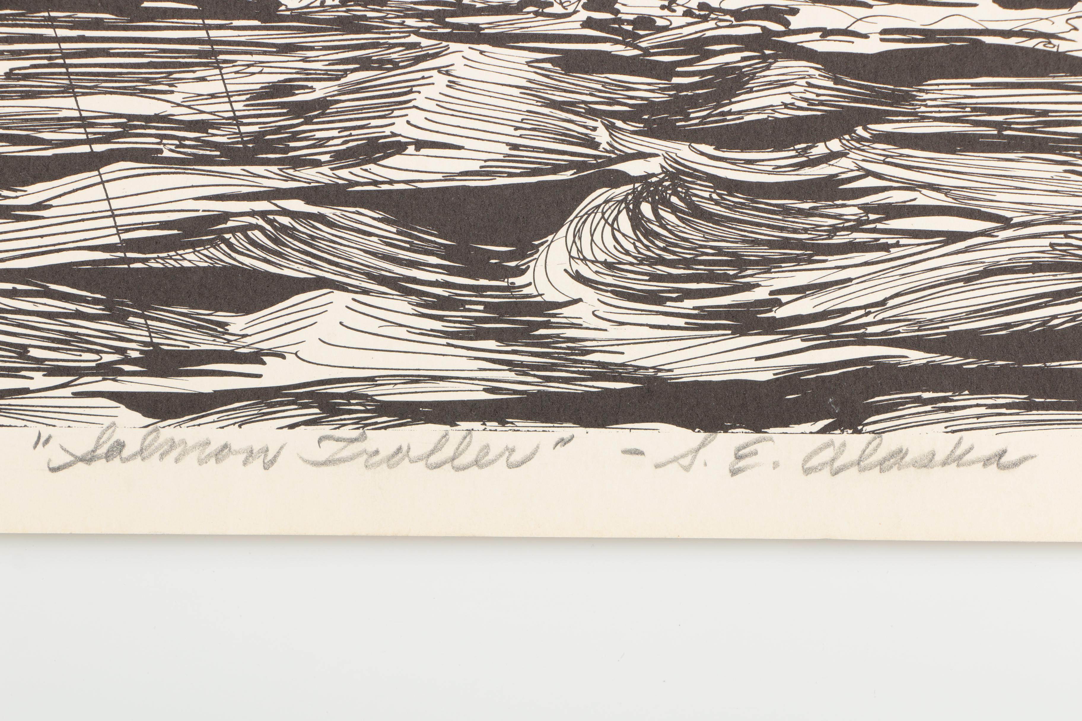 Lithographs Including Virginia Eggert's "Salmon Troller"