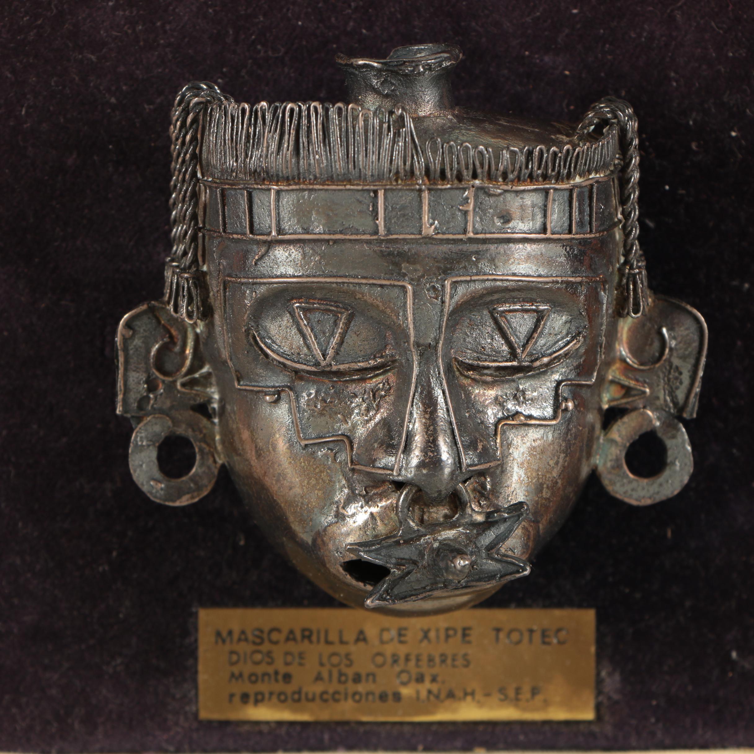 Reproduction Cast Metal Mask of Xipe Totec