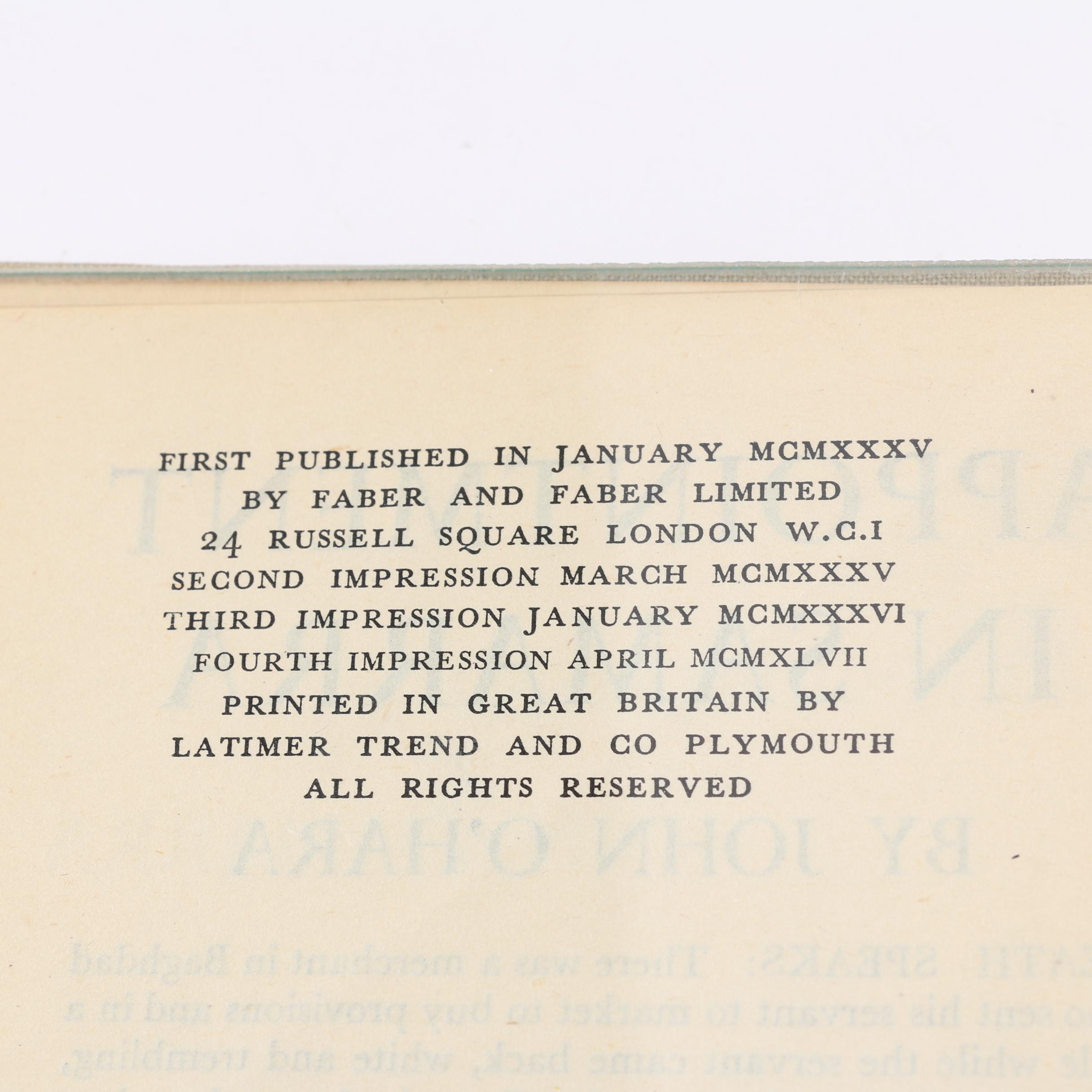 Assortment of John O'Hara Novels and Short Stories