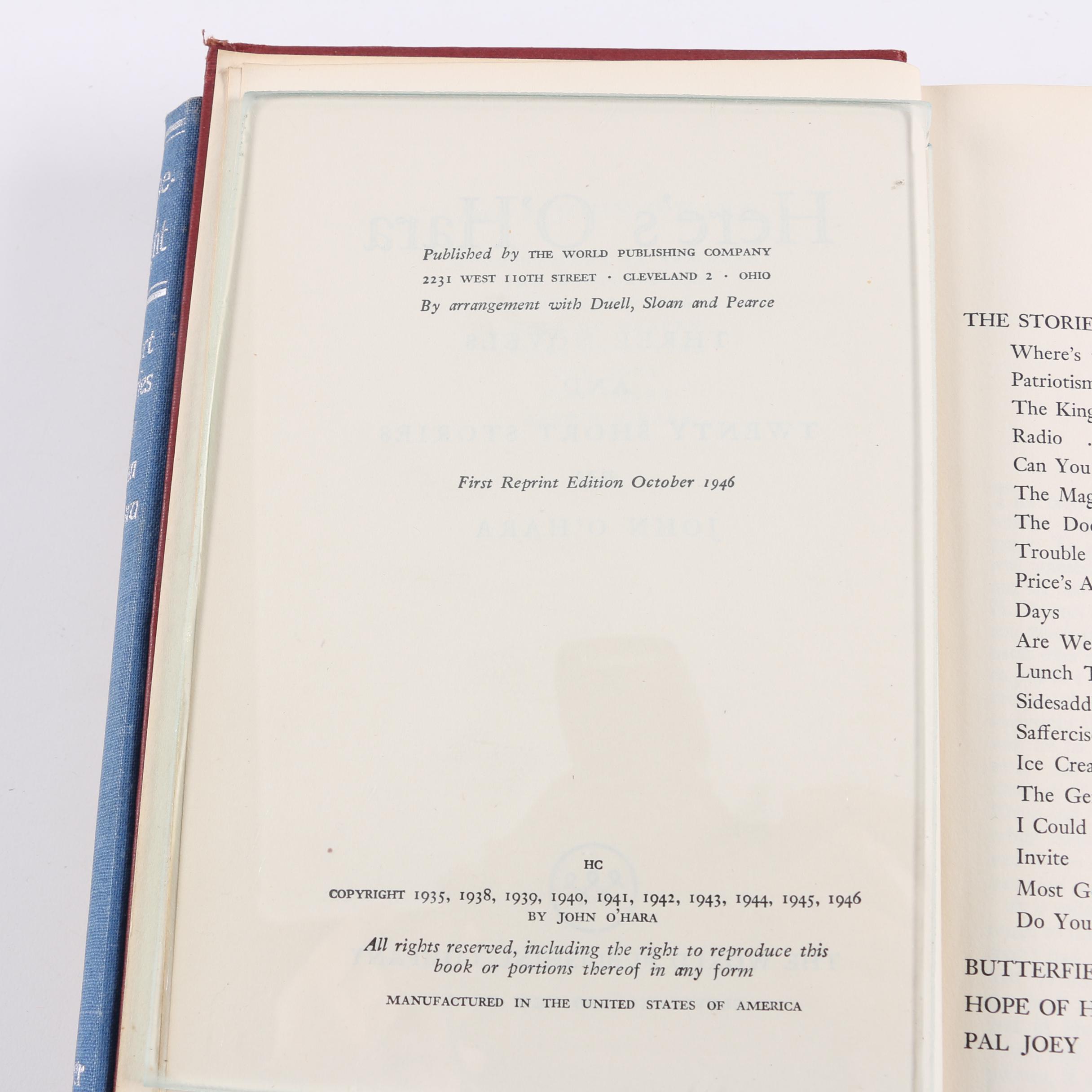 Assortment of John O'Hara Novels and Short Stories