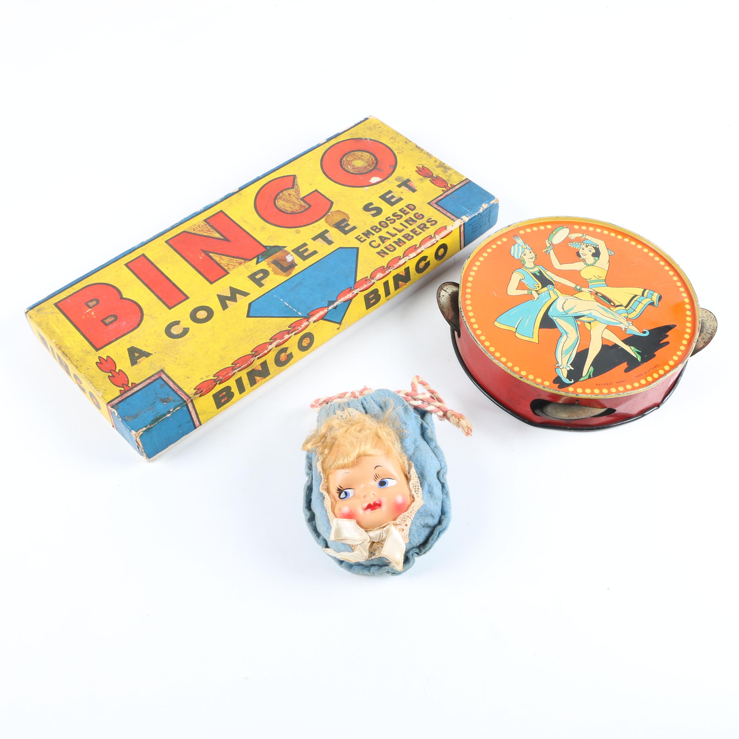 Vintage Jacks, Bingo, and Tambourine
