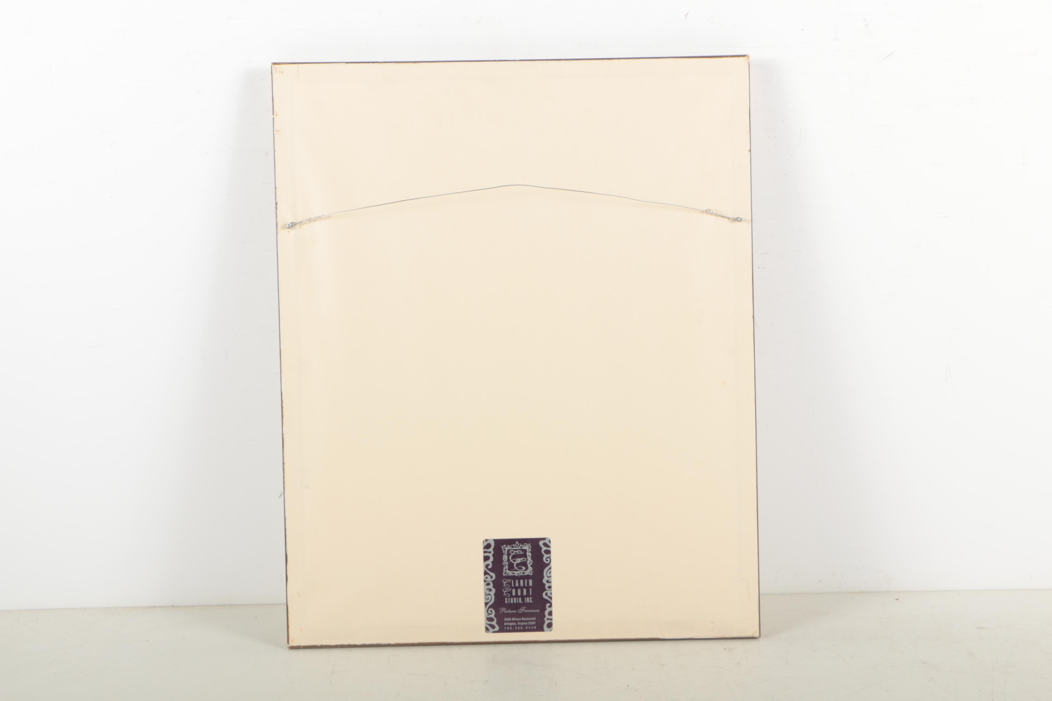 Hand-Colored Botanical Etchings "Water Bitter Nut Hickory" and "Red Bay"