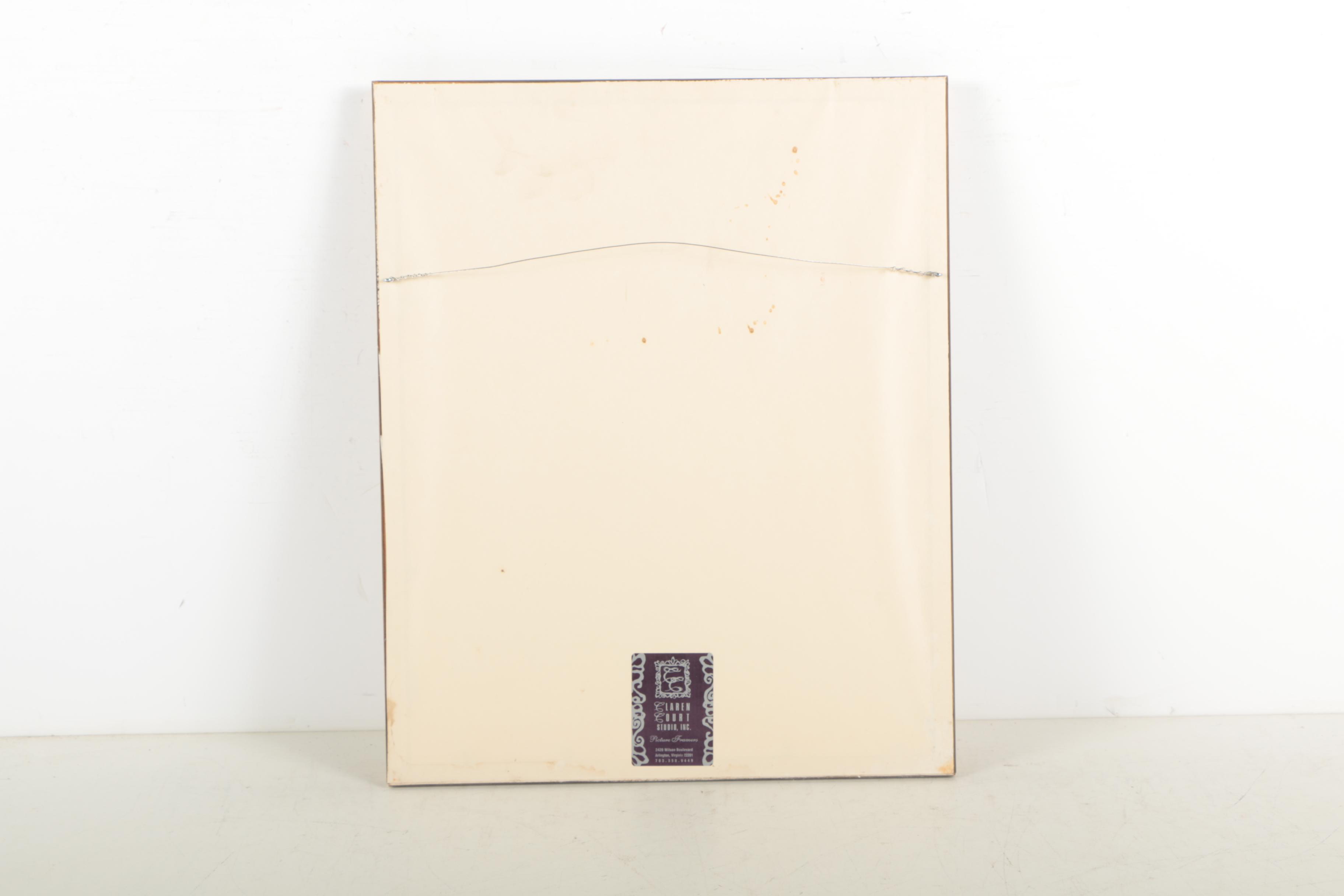 Hand-Colored Botanical Etchings "Water Bitter Nut Hickory" and "Red Bay"