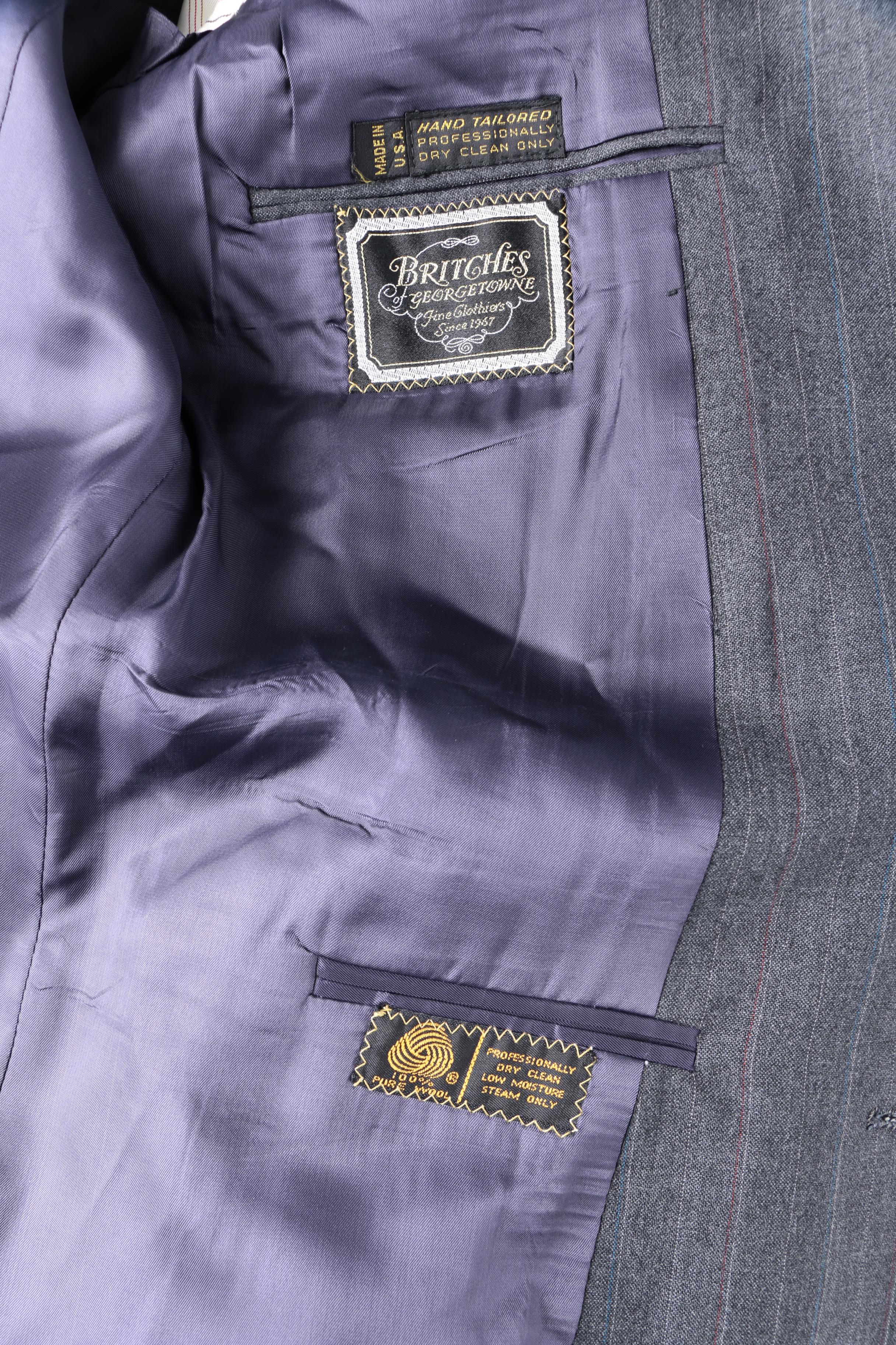 Men's Britches of Georgetowne Suit Jackets and J. Press Navy Blue Pant Suit