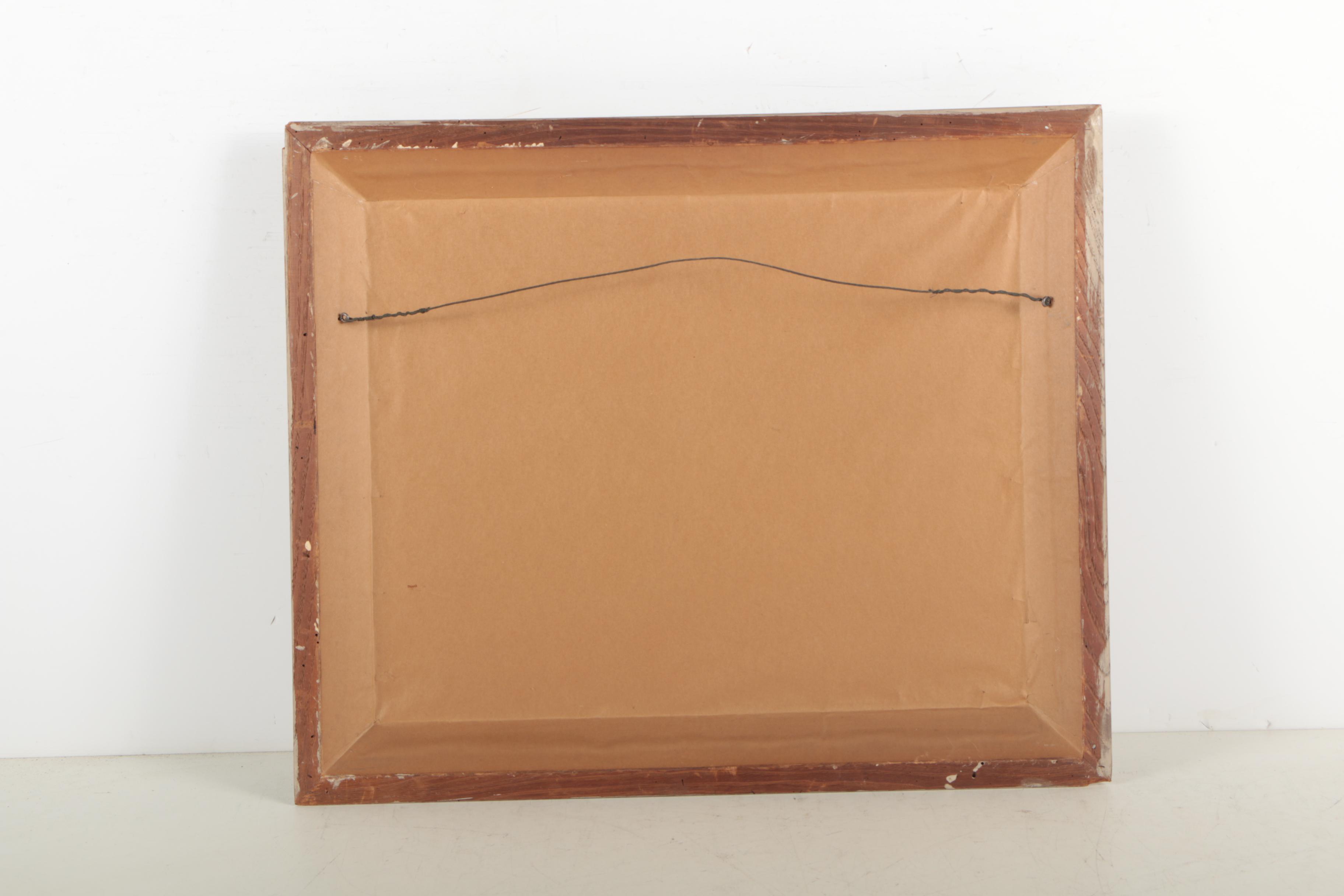 L.B. Curtis Oil Painting of a Creek Scene