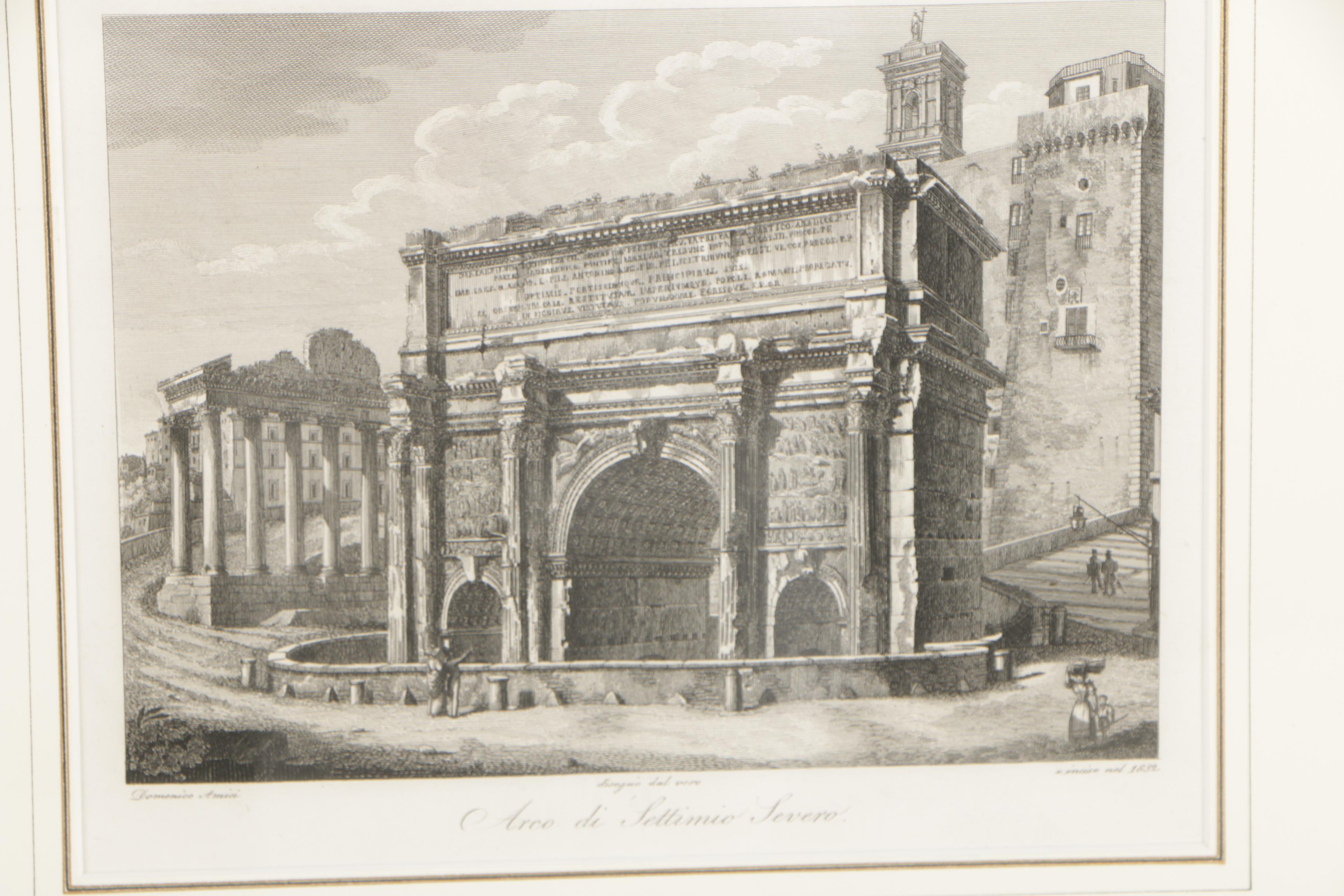 Domenico Amici Engravings of Italian Architecture