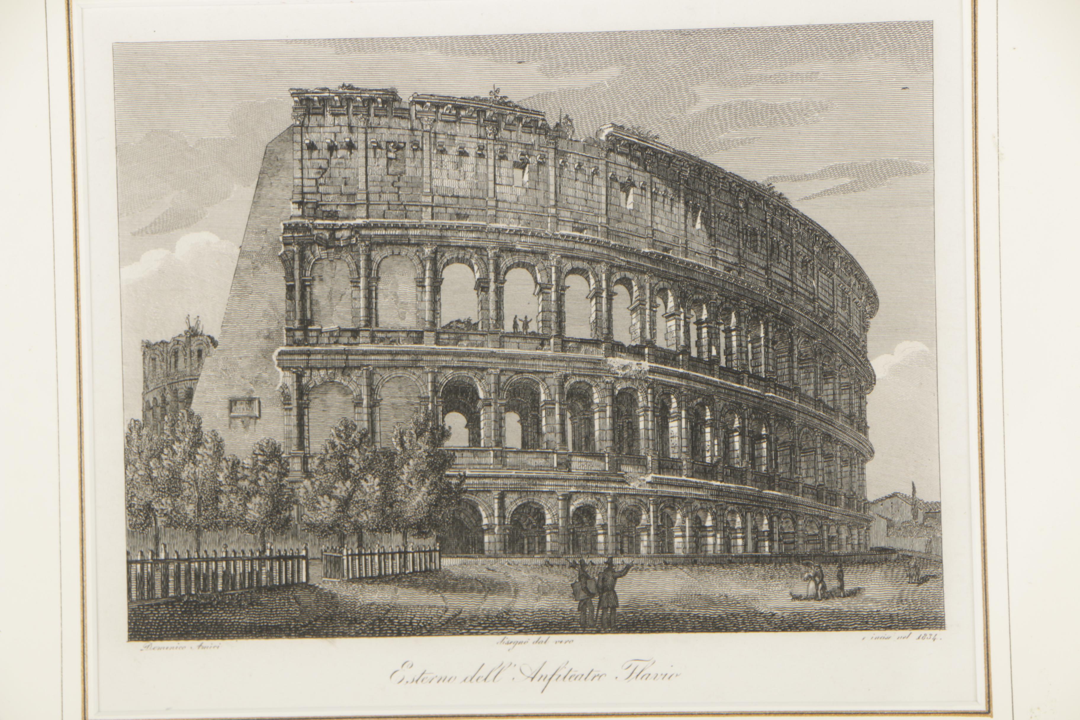 Domenico Amici Engravings of Italian Architecture