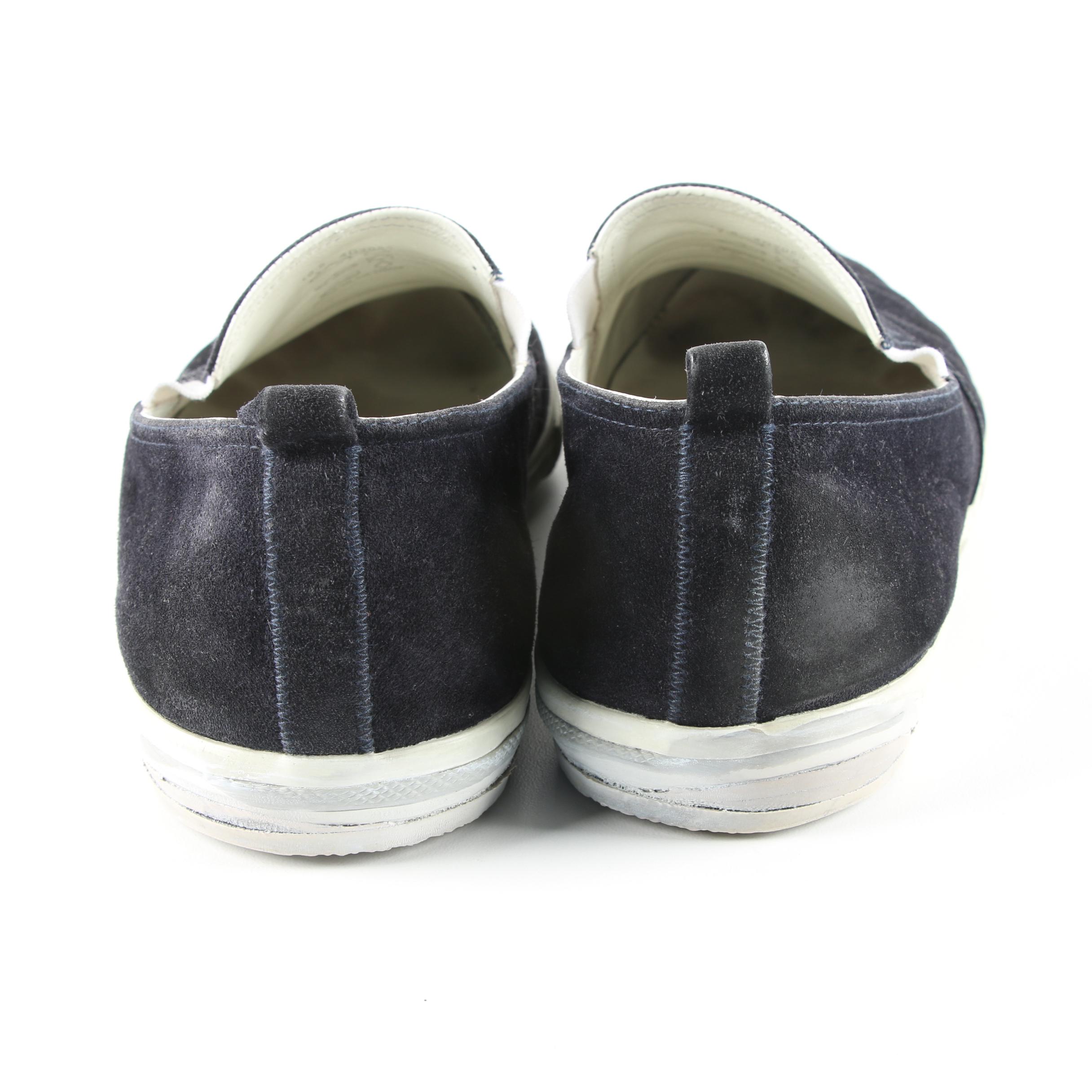 Men's Prada Black Suede Slip-On Shoes