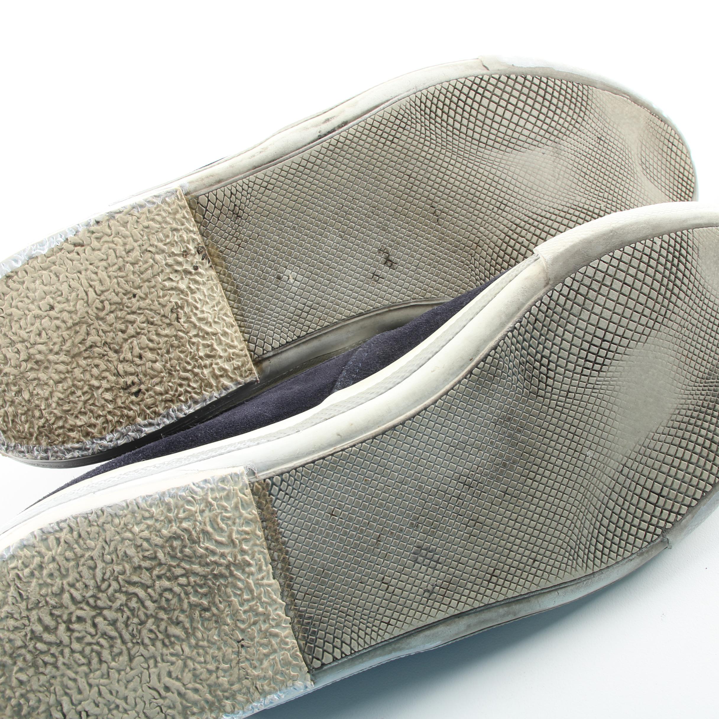 Men's Prada Black Suede Slip-On Shoes